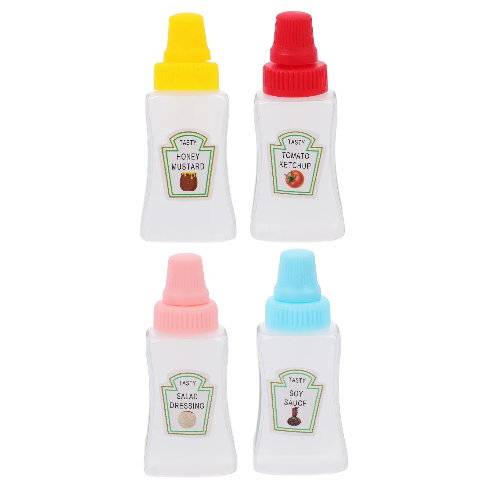 4pcs Condiment Bottles Ketchup Containers Mini Salad Dressing Packets Honey Bento Sauce Portable BBQ Travel Kitchen Bar
4pcs Condiment Bottles Ketchup Containers Mini Salad Dressing Packets Honey Bento Sauce Portable BBQ Travel Kitchen Bar