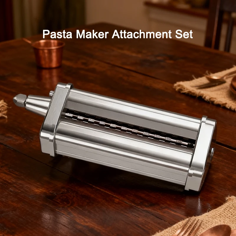 Pasta Maker Attachment Set Stand Mixer with 8 Thickness Settings Easy To Clean 304 Stainless Steel for 3 Type Homemade Noodles
Pasta Maker Attachment Set Stand Mixer with 8 Thickness Settings Easy To Clean 304 Stainless Steel for 3 Type Homemade Noodles