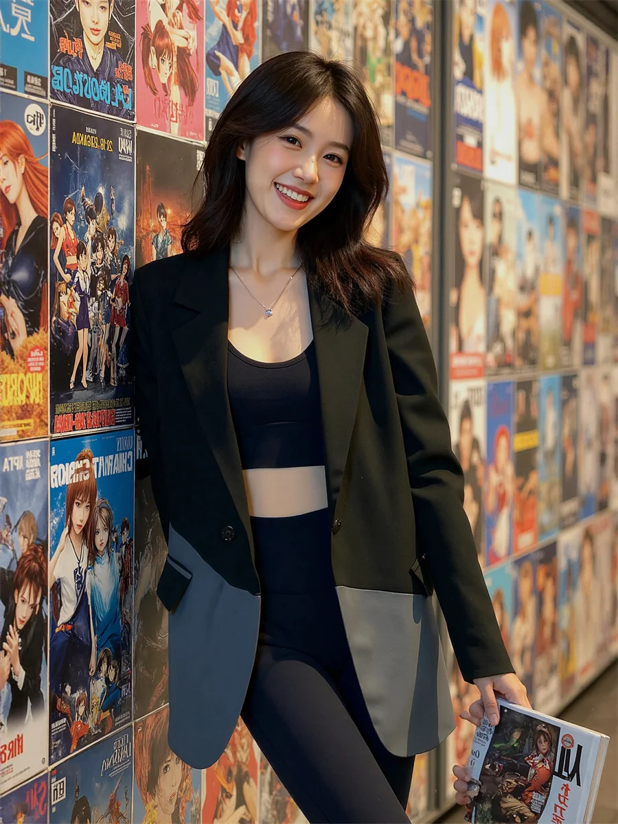 Patchwork Loose Notched Blazers For Woman 2025 Clothes Women Embroidery Thinner Elastic Cut Feeling Edge Dames Layer Work Style
Patchwork Loose Notched Blazers For Woman 2025 Clothes Women Embroidery Thinner Elastic Cut Feeling Edge Dames Layer Work Style