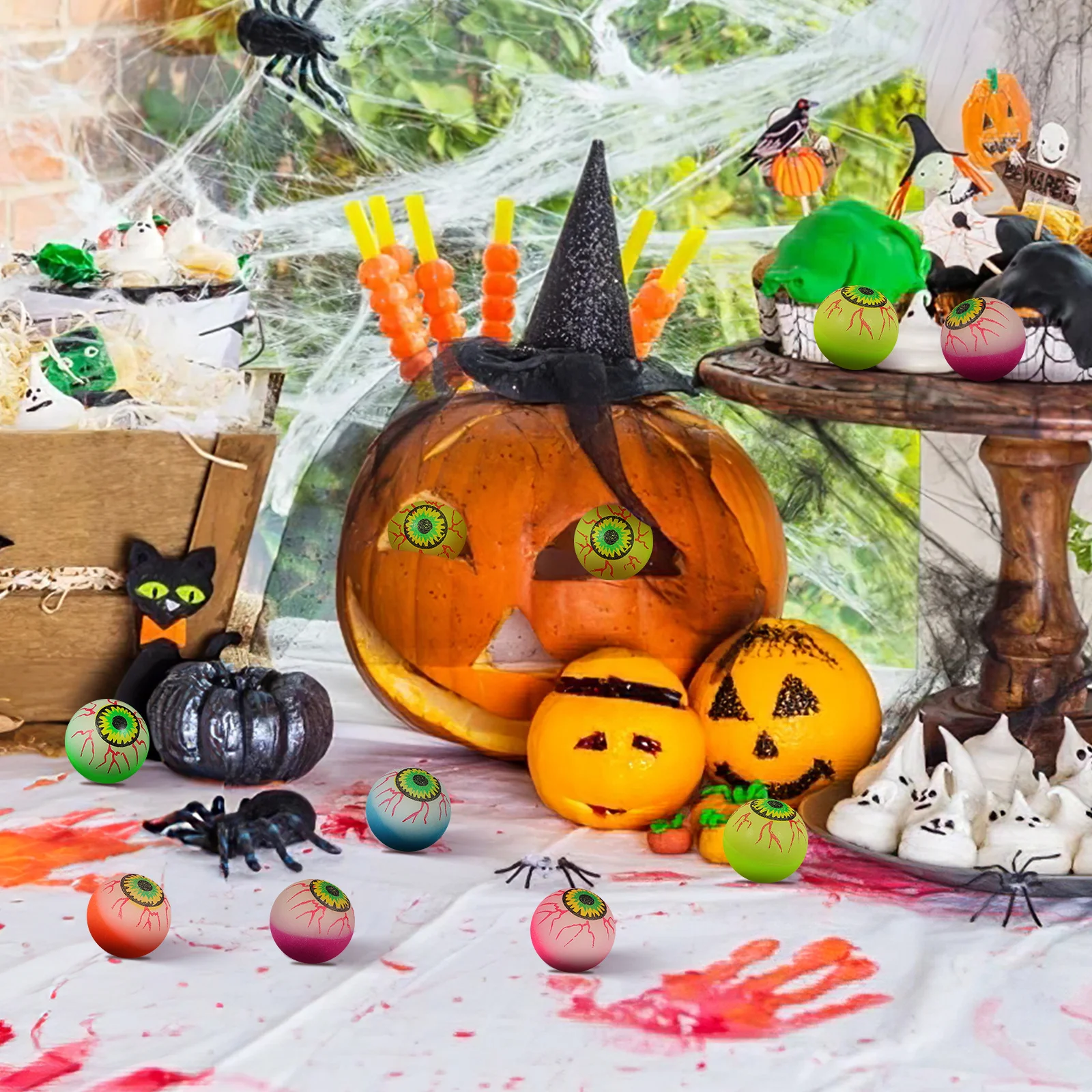 10Pcs Glow in The Dark Halloween Bouncy Eyeballs Scary Party Supplies Decorations Trick Or Treat Bags Halloween Prize
10Pcs Glow in The Dark Halloween Bouncy Eyeballs Scary Party Supplies Decorations Trick Or Treat Bags Halloween Prize