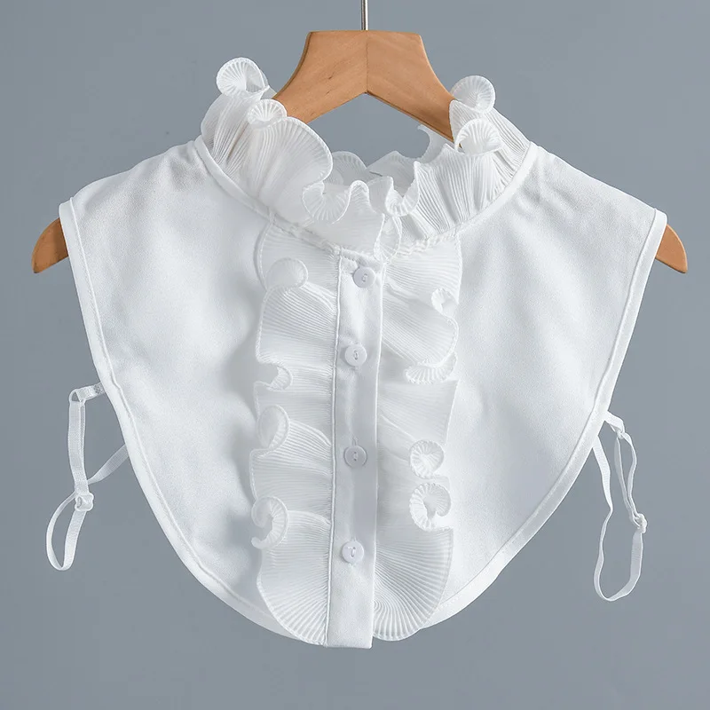 Women Ruffle Stand Fake Collar Female Half Shirt Detachable Lapel Collar Decoration Blouse Tops Ruffles False Collar
Women Ruffle Stand Fake Collar Female Half Shirt Detachable Lapel Collar Decoration Blouse Tops Ruffles False Collar