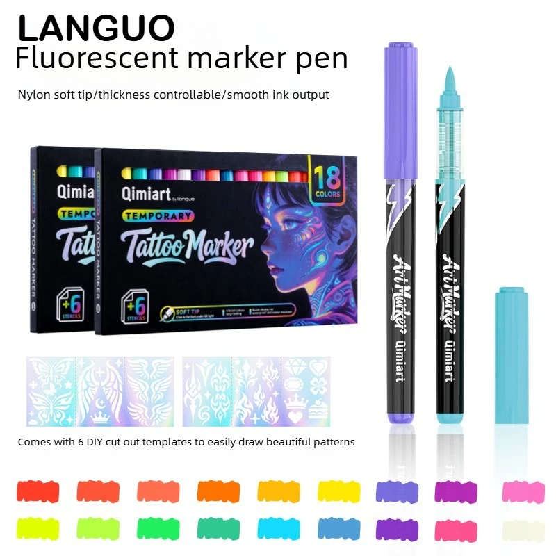 LANGUO 18 Colors Direct Liquid UV Fluorescent Markers Glow in Dark Soft Tip for DIY Graffiti Drawing Stationery School Supplies
LANGUO 18 Colors Direct Liquid UV Fluorescent Markers Glow in Dark Soft Tip for DIY Graffiti Drawing Stationery School Supplies