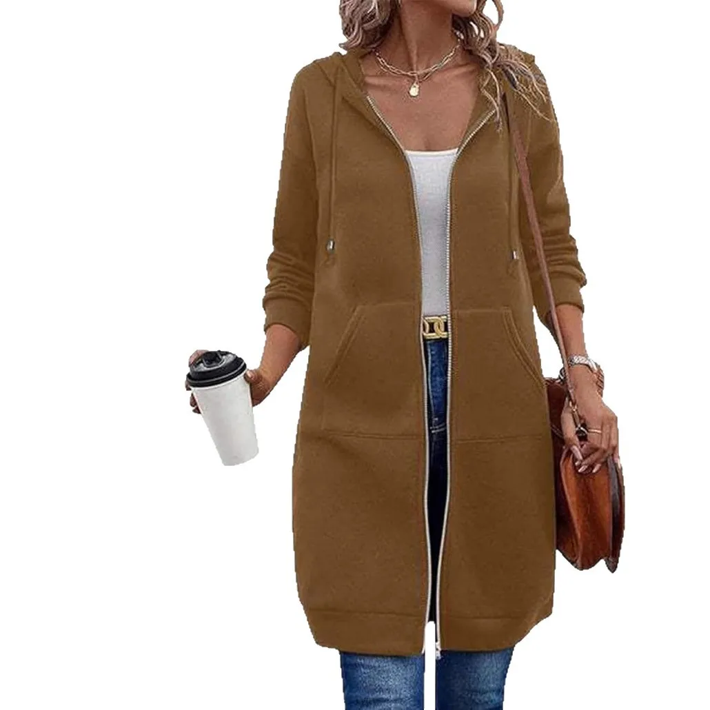 Long Sleeve Hooded Casual Trendy Loose Pocket Thicken Coats Female Clothes Jackets 2026 New Fashion Women's Solid Color Zipper
Long Sleeve Hooded Casual Trendy Loose Pocket Thicken Coats Female Clothes Jackets 2026 New Fashion Women's Solid Color Zipper