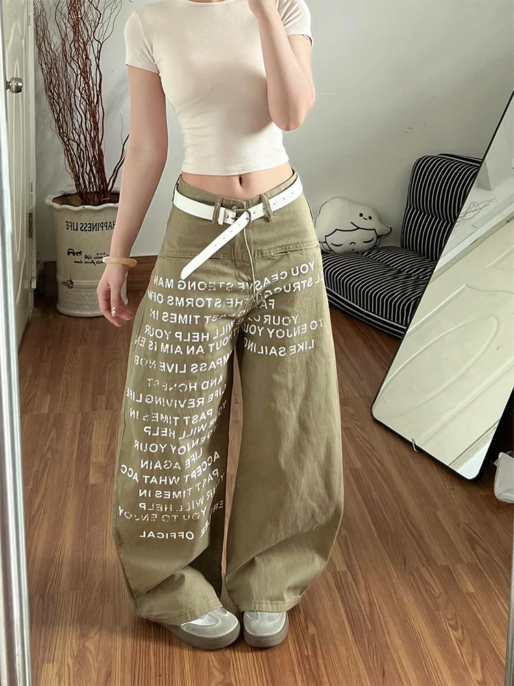 Retro American Washed Letter Print Loose Women's Work Pants Summer New Style Spicy Girl Lazy Style Floor-Length Trousers
Retro American Washed Letter Print Loose Women's Work Pants Summer New Style Spicy Girl Lazy Style Floor-Length Trousers