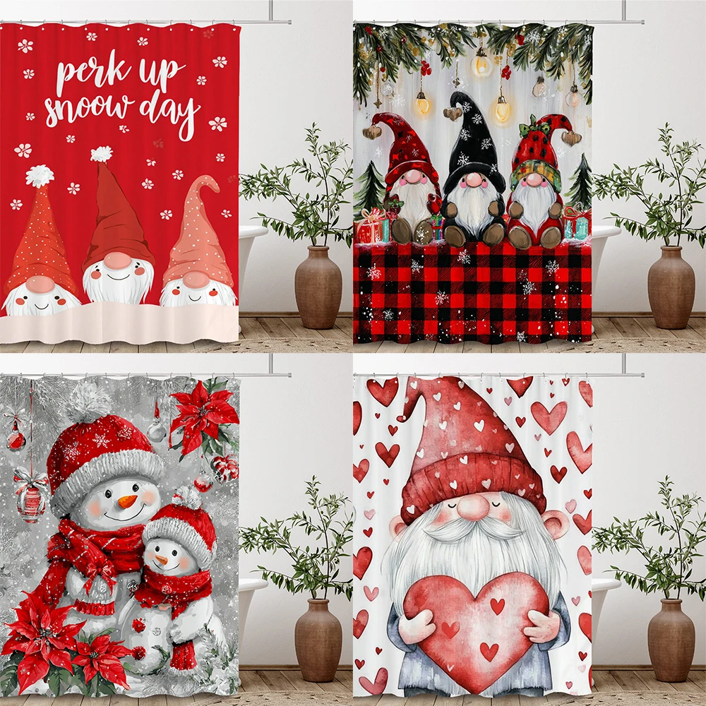 Christmas Shower Curtain Printed Polyester fabric Bathroom Curtain Cartoon Santa Claus Snowman Bath Screen Home Decor Curtain 
Christmas Shower Curtain Printed Polyester fabric Bathroom Curtain Cartoon Santa Claus Snowman Bath Screen Home Decor Curtain