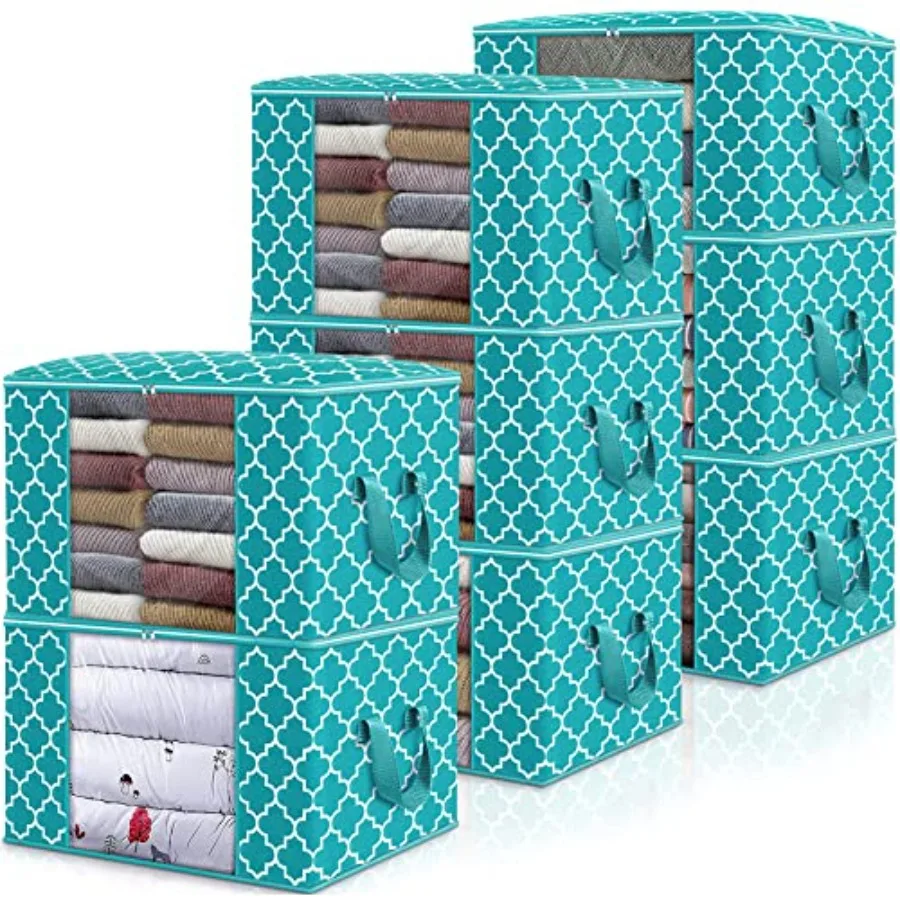 Storage Bags 100L 8-Pack Large Blanket Clothes Organization and Storage Containers for Bedding Comforters Foldable Organizer wi
Storage Bags 100L 8-Pack Large Blanket Clothes Organization and Storage Containers for Bedding Comforters Foldable Organizer wi