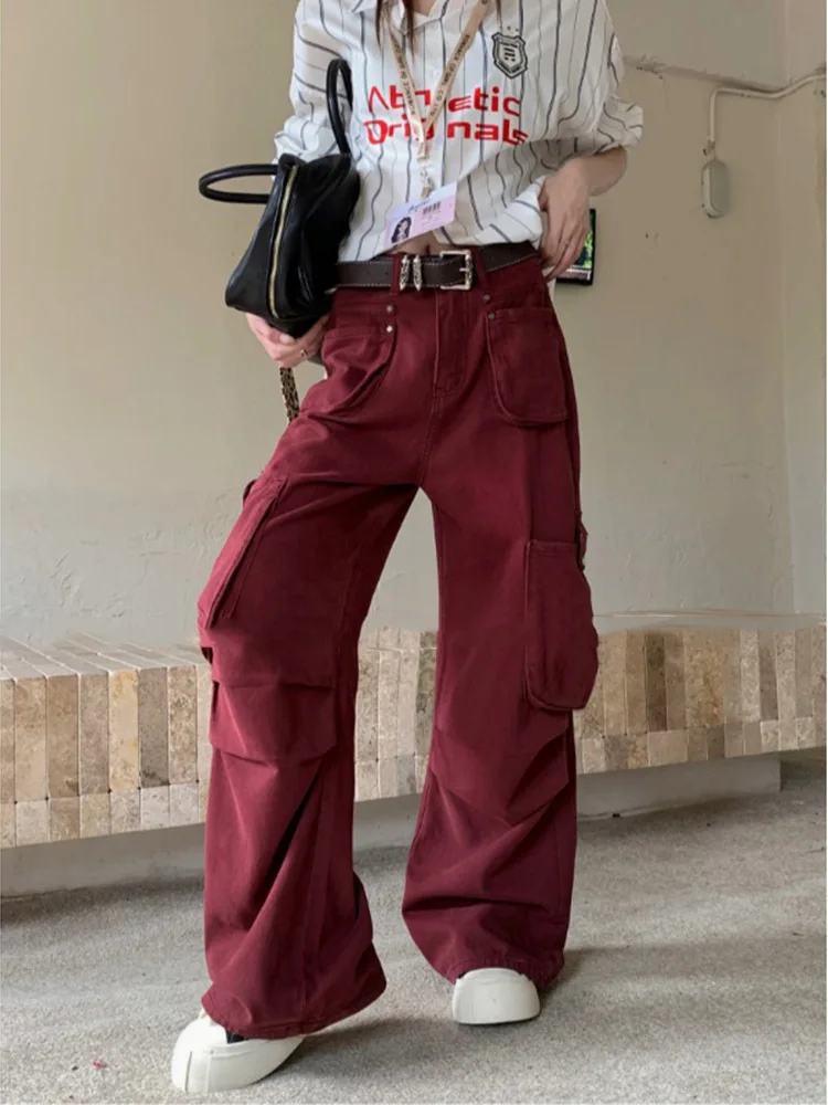 Baggy Vintage Cargo Jeans Woman Korean Fashion Casual Harajuku Wide Leg Denim Pants Basic Ladies Fashion White Trousers
Baggy Vintage Cargo Jeans Woman Korean Fashion Casual Harajuku Wide Leg Denim Pants Basic Ladies Fashion White Trousers