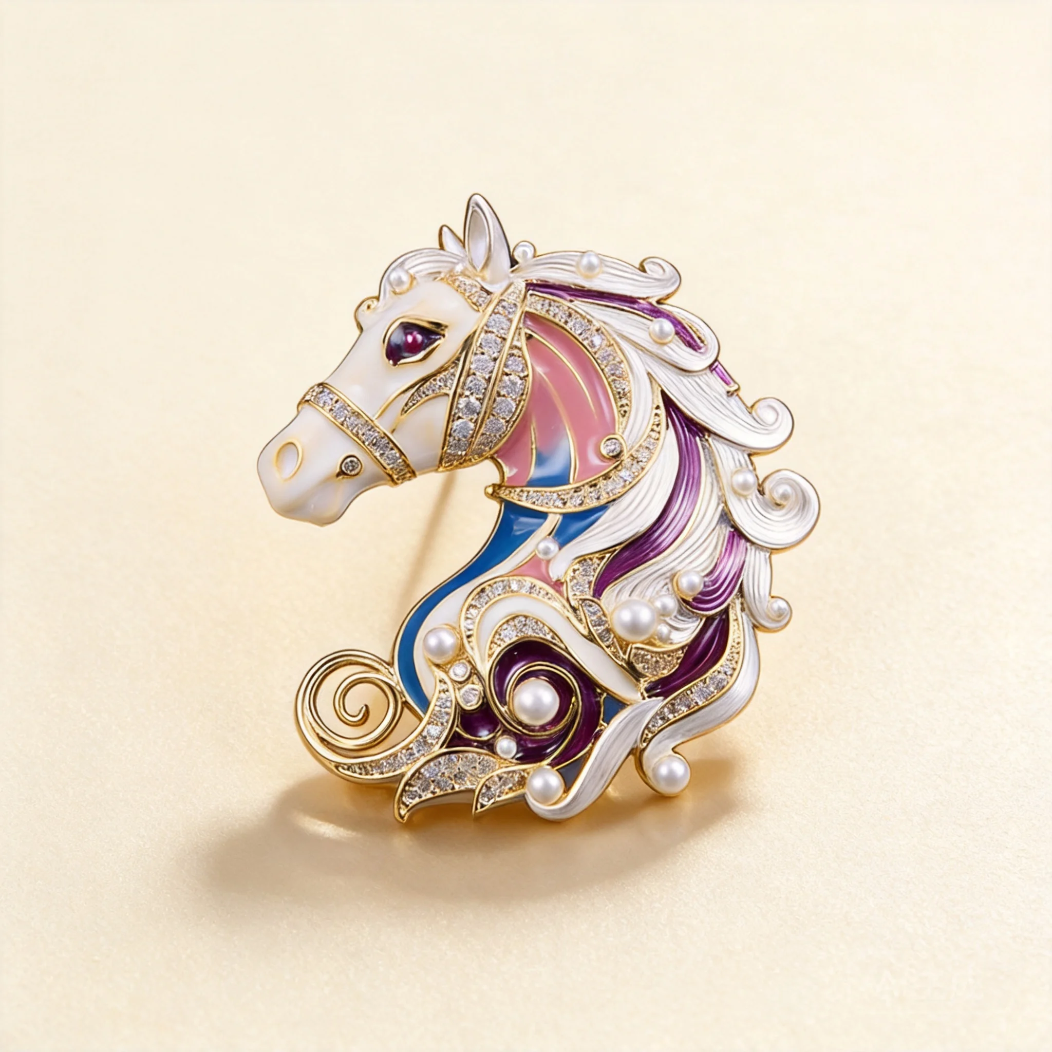 Chinese Style Lucky Horse Enamel Brooch For Women Inlaid Faux Pearl Rhinestone Elegant Suit Coat Pin Party Jewelry Good Fortune
Chinese Style Lucky Horse Enamel Brooch For Women Inlaid Faux Pearl Rhinestone Elegant Suit Coat Pin Party Jewelry Good Fortune