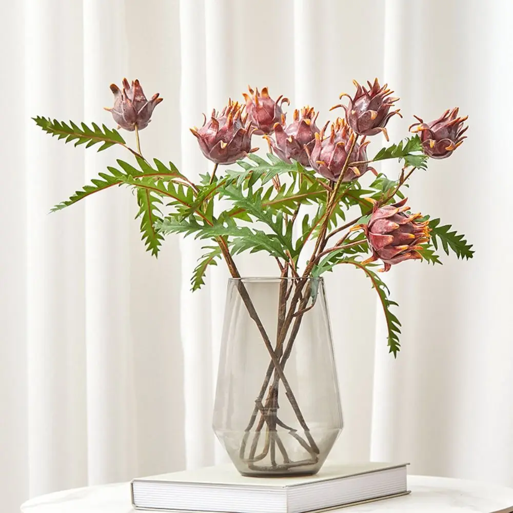 2 Heads Artificial Emperor Flower 59cm Luxury Protea Cynaroides Branch Realistic Handmade Fake Flowers Birthday Party Decor
2 Heads Artificial Emperor Flower 59cm Luxury Protea Cynaroides Branch Realistic Handmade Fake Flowers Birthday Party Decor