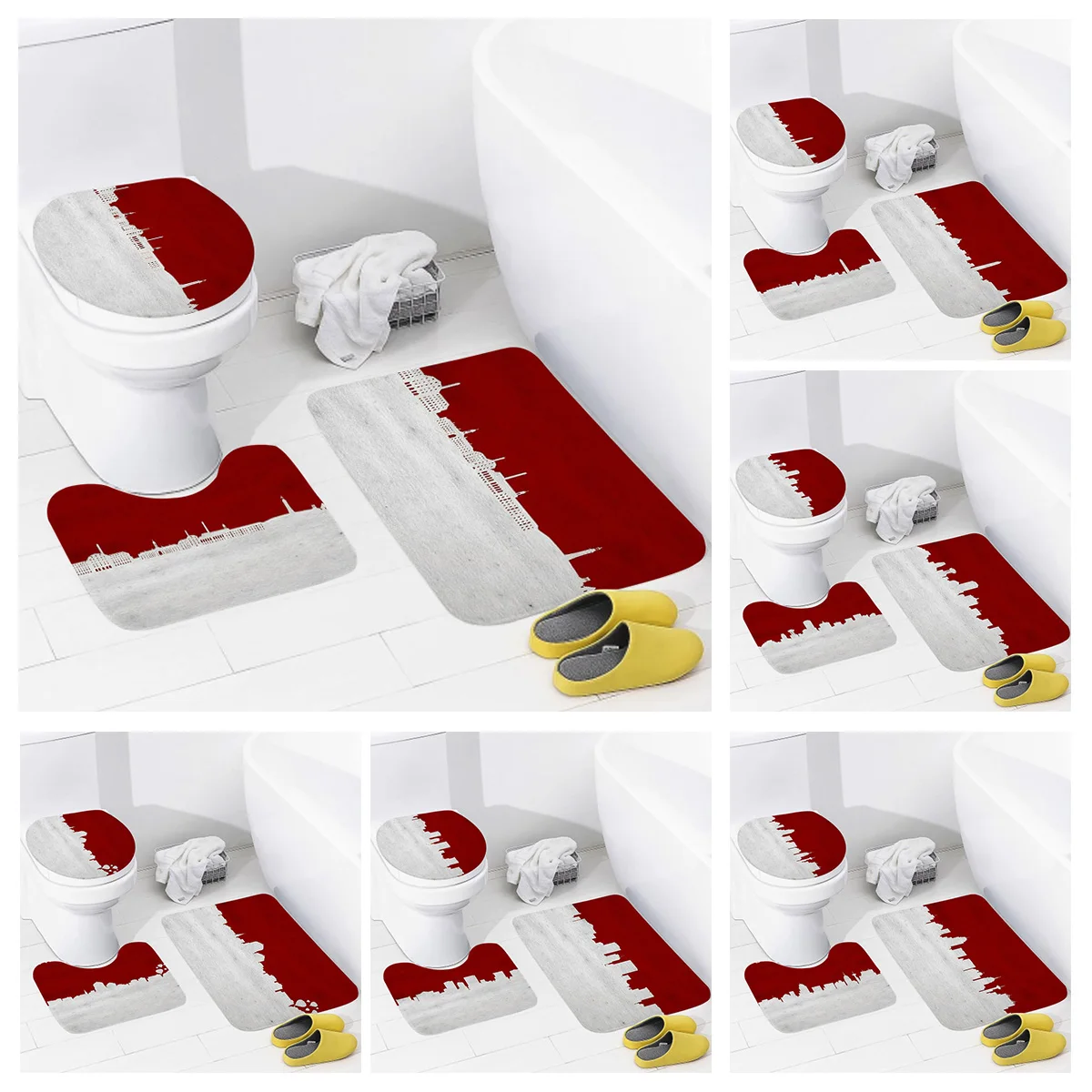 American Retro Bathroom Non-Slip Mat Toilet Cushion Cover Combination Non-Slip Mat Toilet Bathroom Decoration three-piece set
American Retro Bathroom Non-Slip Mat Toilet Cushion Cover Combination Non-Slip Mat Toilet Bathroom Decoration three-piece set
