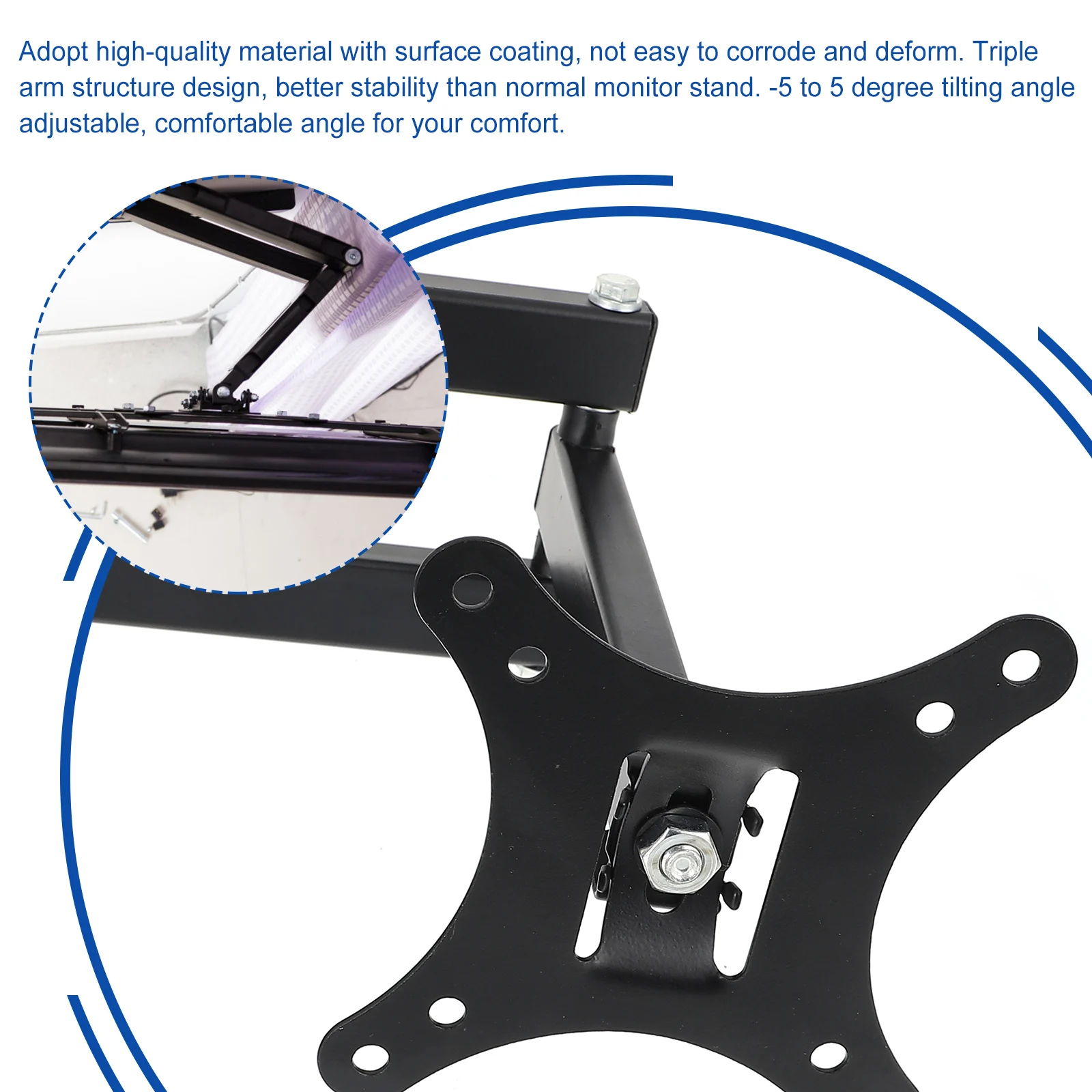 Adjustable Wall Mount Rack for LCD Monitor St Flat Bracket Swivel Tilt Brackets Reliable Simple Installation Stainless Steel
Adjustable Wall Mount Rack for LCD Monitor St Flat Bracket Swivel Tilt Brackets Reliable Simple Installation Stainless Steel