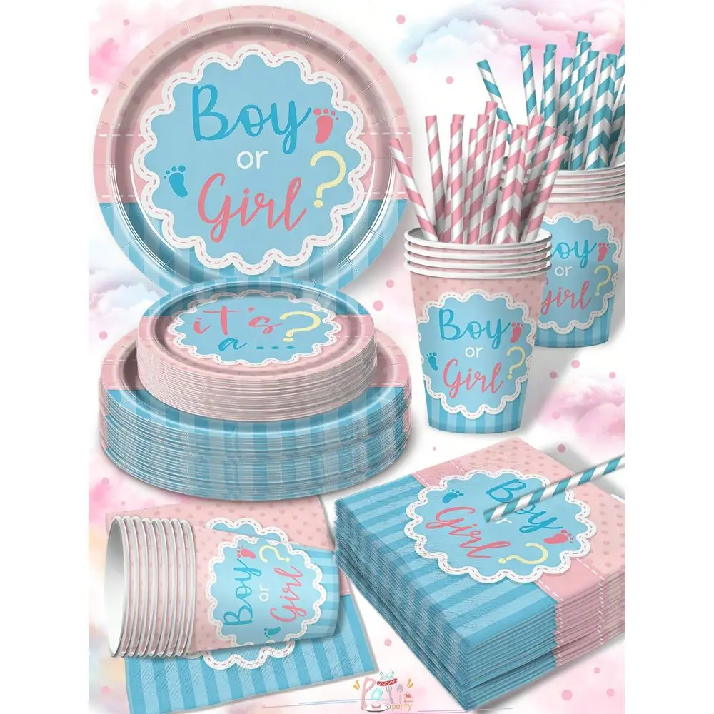 Or Girl GenderRevealing Disposable Cutlery Set, Pink And Blue Striped Baptism Party Decorations, 120 Pieces In Total, Including
Or Girl GenderRevealing Disposable Cutlery Set, Pink And Blue Striped Baptism Party Decorations, 120 Pieces In Total, Including