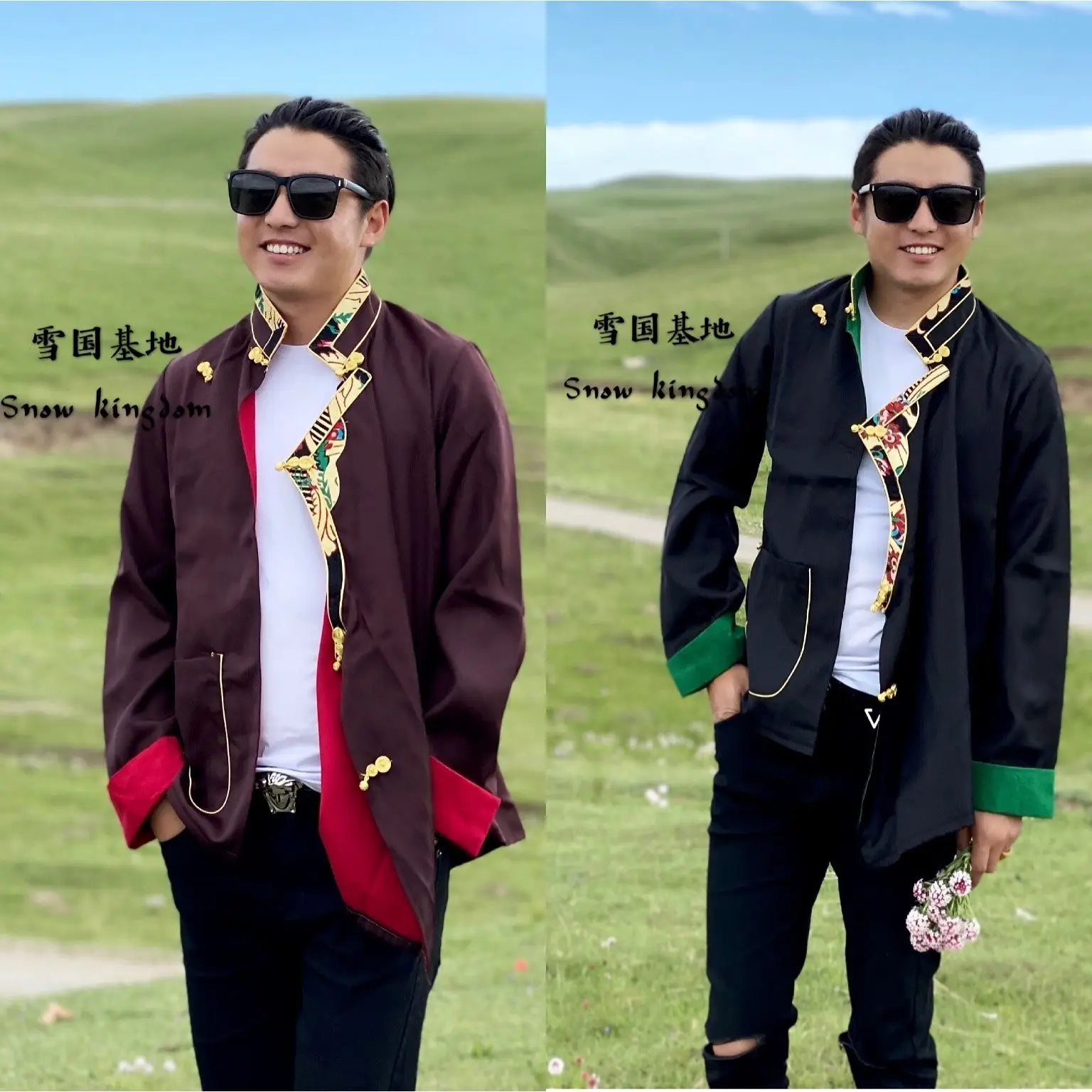 2026 Tibetan men's Gastrodia elata handmade edged with colored edges Tibetan ethnic style top
2026 Tibetan men's Gastrodia elata handmade edged with colored edges Tibetan ethnic style top