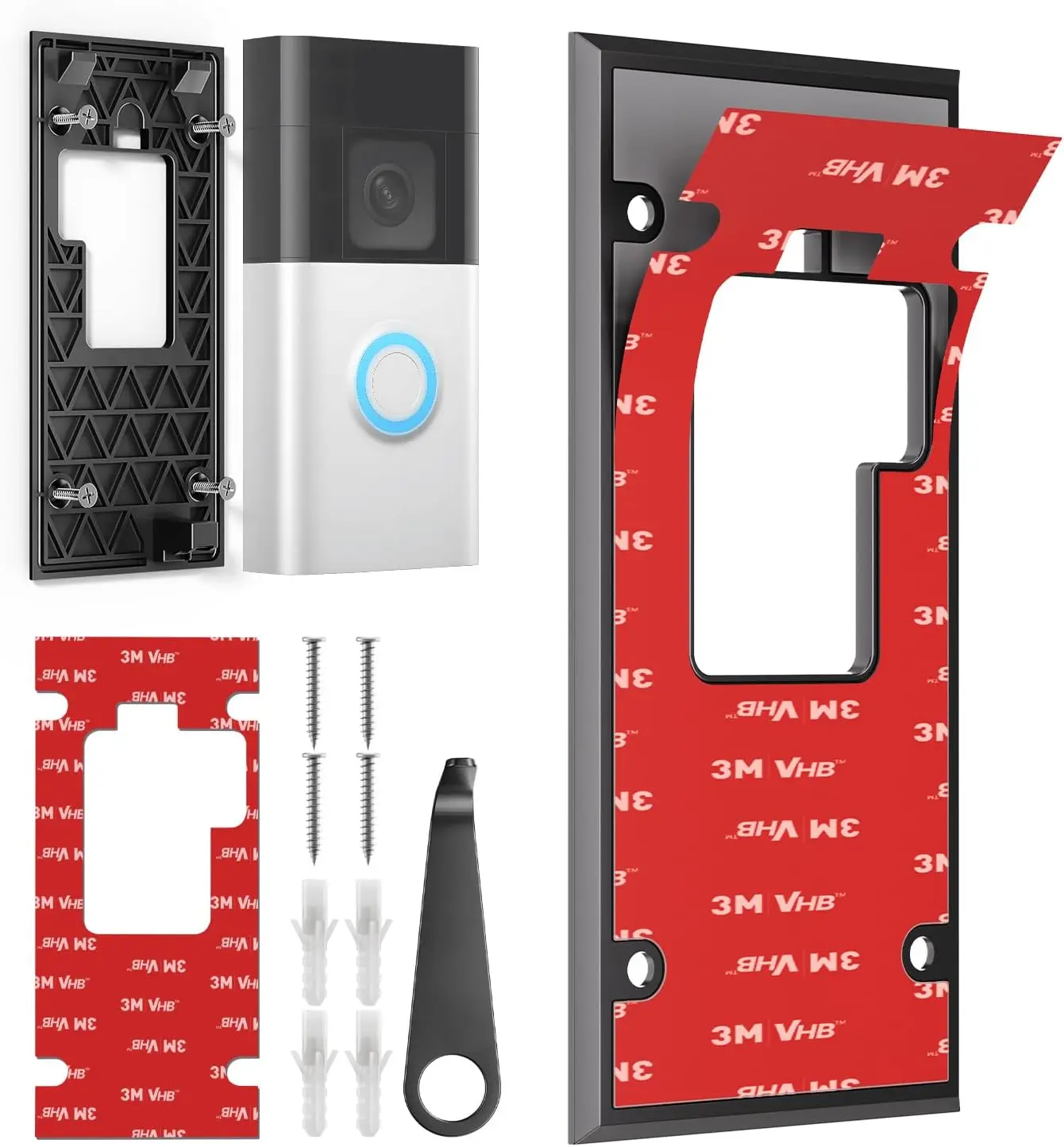No Drill Ring Doorbell Mount for Battery Doorbell 2024 Release - Strong Adhesive Plate, Renter Friendly Apartment & Office
No Drill Ring Doorbell Mount for Battery Doorbell 2024 Release - Strong Adhesive Plate, Renter Friendly Apartment & Office