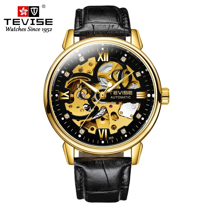 Luxury Men Automatic Mechanical Watch Waterproof Leather Strap Luminous Skeleton Watches for Men Fashion Sport Male Wristwatch
Luxury Men Automatic Mechanical Watch Waterproof Leather Strap Luminous Skeleton Watches for Men Fashion Sport Male Wristwatch
