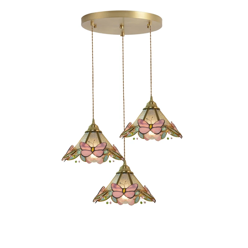 Vintage Brass Handcrafted Stained Glass Chandelier Japanese Restaurant Cozy Hang Lamp Bedside French Light Pink Butterfly Light
Vintage Brass Handcrafted Stained Glass Chandelier Japanese Restaurant Cozy Hang Lamp Bedside French Light Pink Butterfly Light