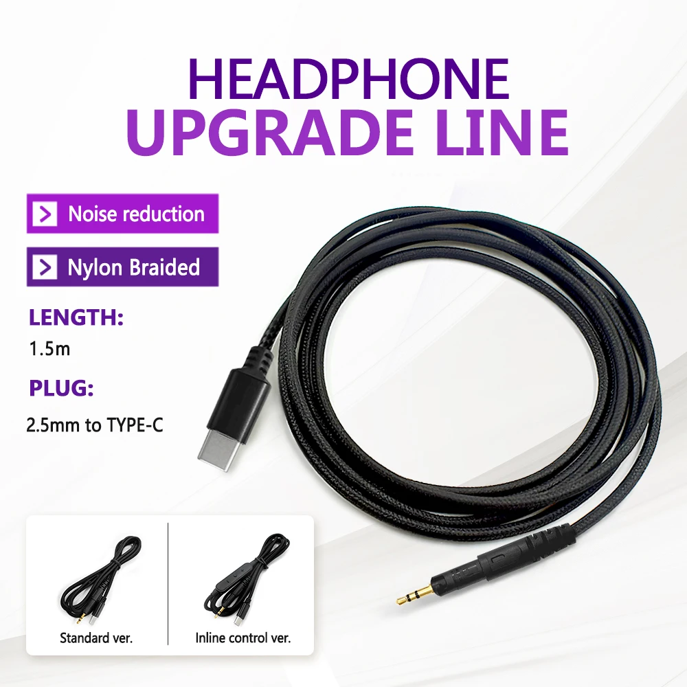 USB Type C to 2.5mm Replacement Headphones Cable Cord for ATH-M70X ATH-M60X ATH-M50X M40X ATH M70X M60X M50X with Volume Control
USB Type C to 2.5mm Replacement Headphones Cable Cord for ATH-M70X ATH-M60X ATH-M50X M40X ATH M70X M60X M50X with Volume Control