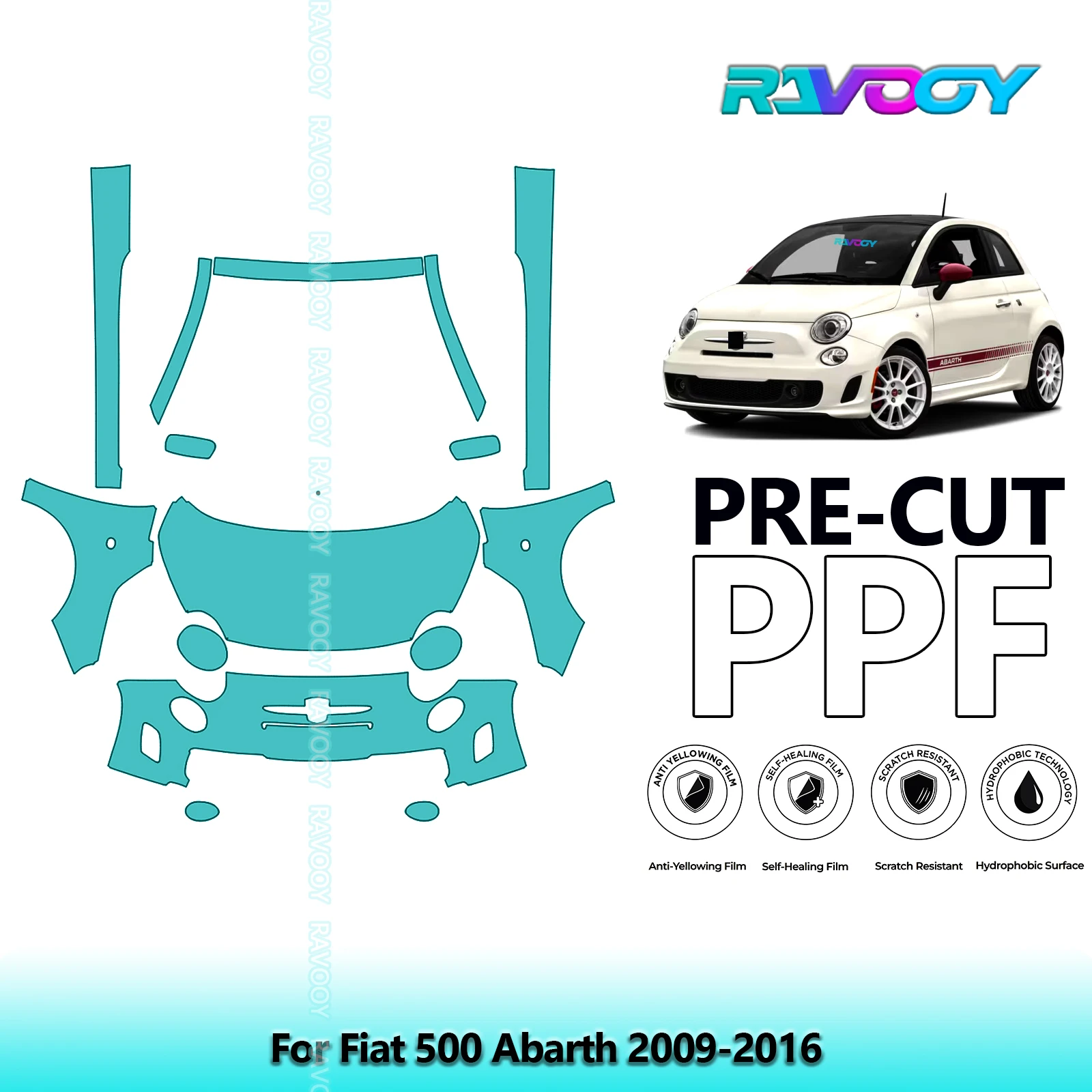 8.5Mil Precut Paint Protection Film PPF Clear Bra Front Kit+Rockers For Fiat 500 Abarth 2009-2016
8.5Mil Precut Paint Protection Film PPF Clear Bra Front Kit+Rockers For Fiat 500 Abarth 2009-2016