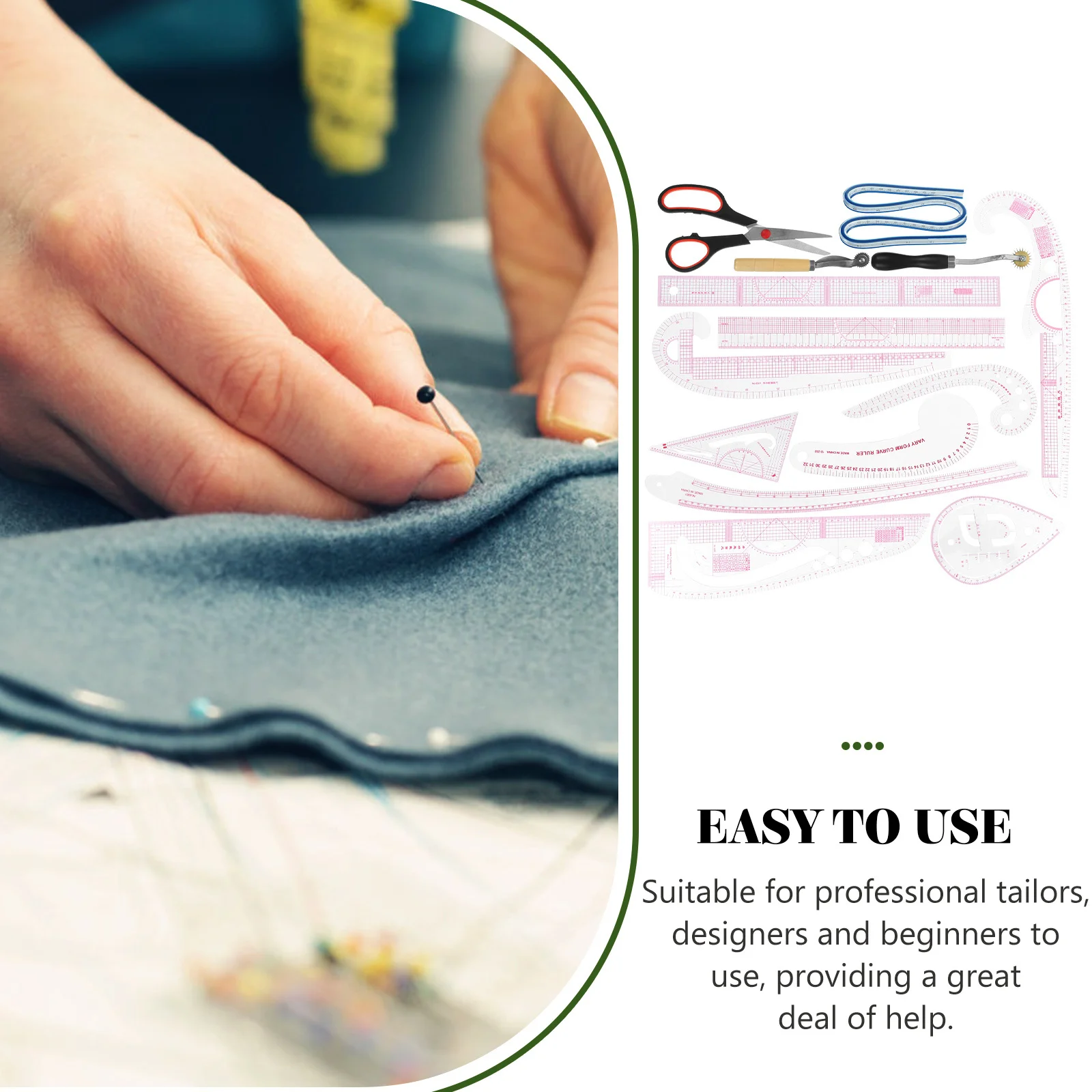 14 шт., комплект линеек для шитья, для изготовления рисунков, портнов, дизайнерские направляющие для ткани, режущие инструменты для рисования, швейная линейка
14 шт., комплект линеек для шитья, для изготовления рисунков, портнов, дизайнерские направляющие для ткани, режущие инструменты для рисования, швейная линейка