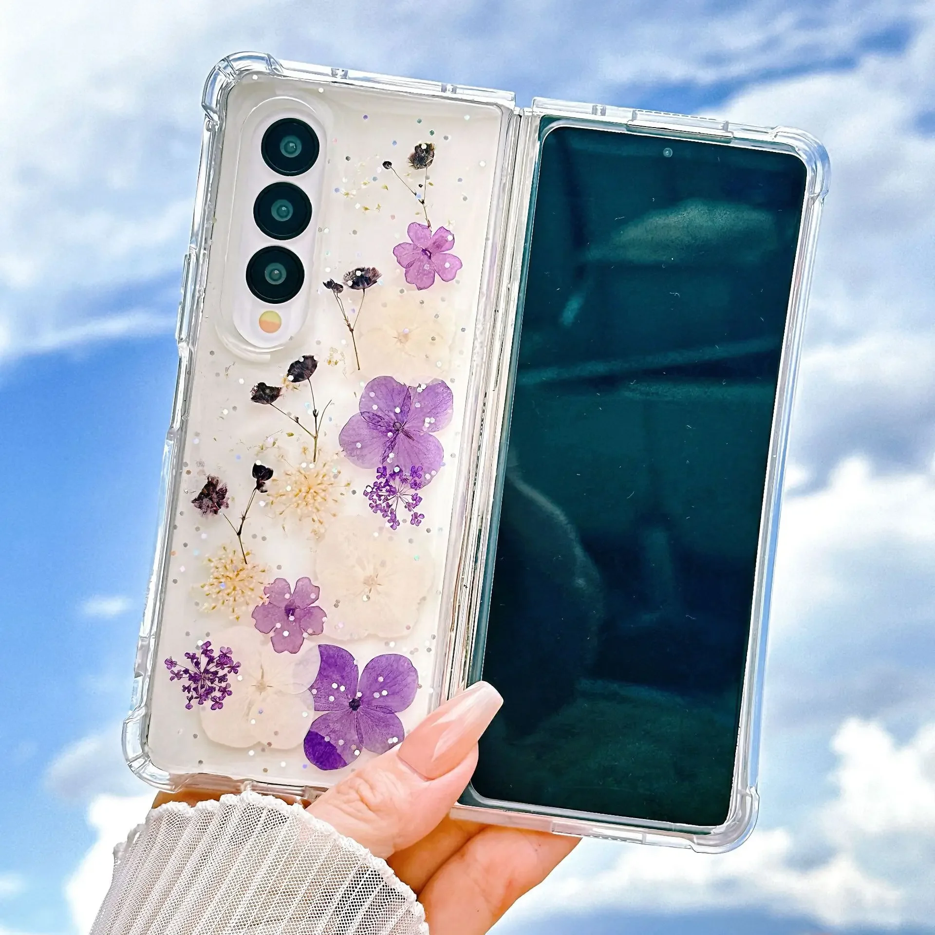 Transparent Butterfly True Flower Case for Samsung Galaxy Z Fold 6 5 4 3 Four Corner Shockproof Protection Hard Cover Accessory
Transparent Butterfly True Flower Case for Samsung Galaxy Z Fold 6 5 4 3 Four Corner Shockproof Protection Hard Cover Accessory