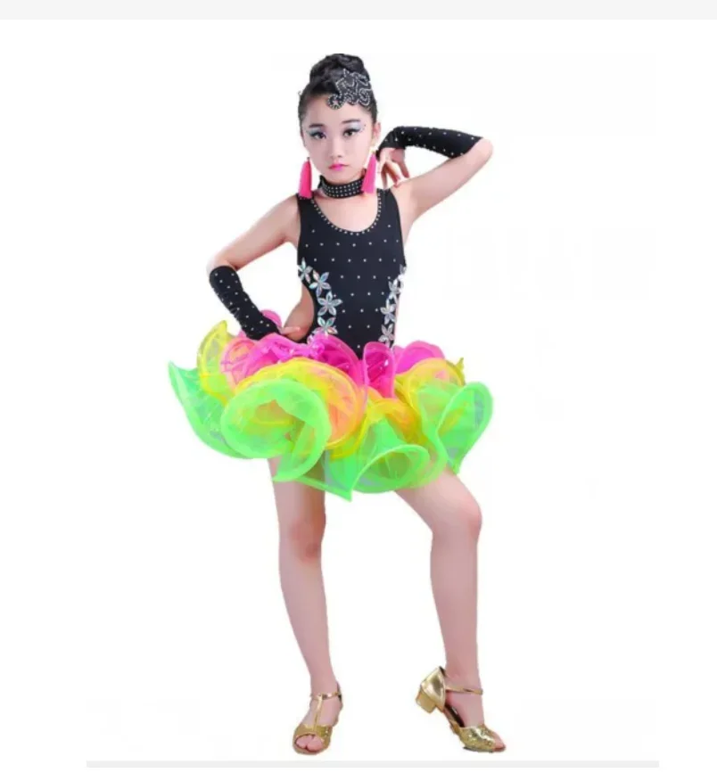 1pcs/lot Children Latin Dance Costumes Girls Sequined Ballroom Dancing dress Kids Performance salsa Latin dance dress
1pcs/lot Children Latin Dance Costumes Girls Sequined Ballroom Dancing dress Kids Performance salsa Latin dance dress