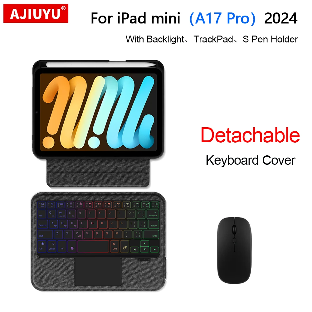 Чехол Smart Magic Keyboard для iPad mini (A17 Pro) 2024 8,3 дюйма, mini 7 Mini 7, защитный чехол для планшета, русский, арабский, испанский, французский
Чехол Smart Magic Keyboard для iPad mini (A17 Pro) 2024 8,3 дюйма, mini 7 Mini 7, защитный чехол для планшета, русский, арабский, испанский, французский