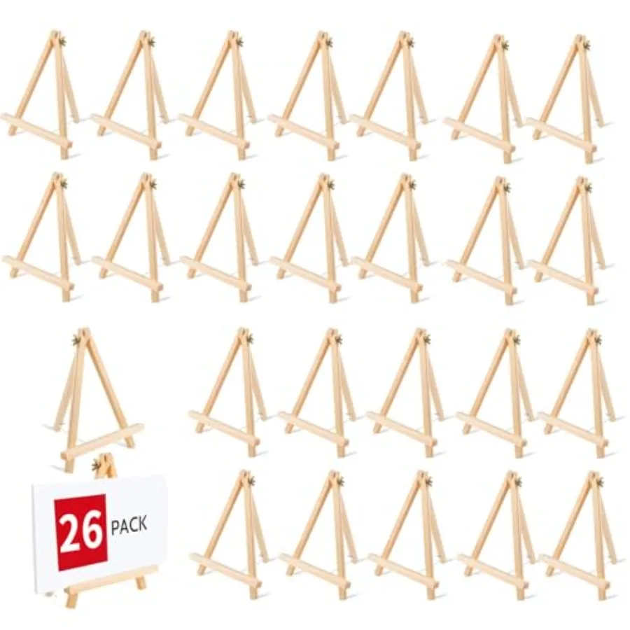 Pack 9 Inch Wood Easel, Painting Party Easel, Student Tabletop Easels for Painting, Portable Canvas Photo Picture Sign Holder T
Pack 9 Inch Wood Easel, Painting Party Easel, Student Tabletop Easels for Painting, Portable Canvas Photo Picture Sign Holder T