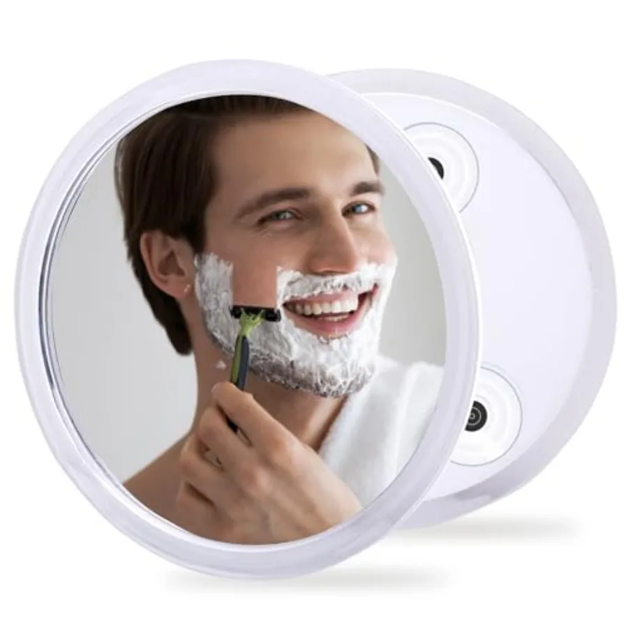 Fogless Shower Mirror for Shaving and Makeup with 3 Removable Powerful Suction Cups, Shatterproof Anti Fog Mirror for Shower an
Fogless Shower Mirror for Shaving and Makeup with 3 Removable Powerful Suction Cups, Shatterproof Anti Fog Mirror for Shower an