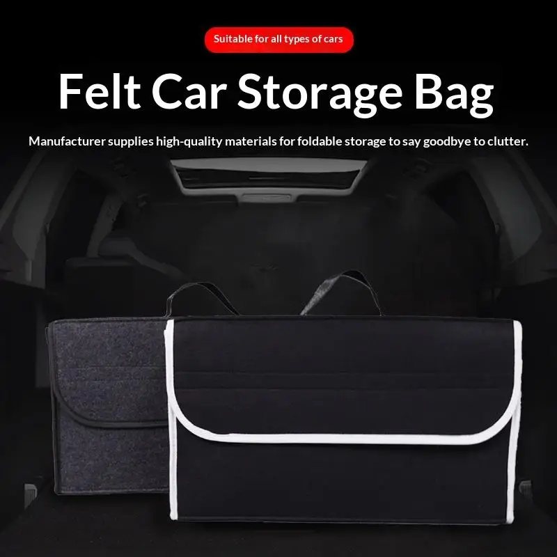 Car Trunk Soft Organizer Felt Storage Box Accessories Large Anti Slip Compartment Boot Storage Organizer Tool Car Storage Bag
Car Trunk Soft Organizer Felt Storage Box Accessories Large Anti Slip Compartment Boot Storage Organizer Tool Car Storage Bag