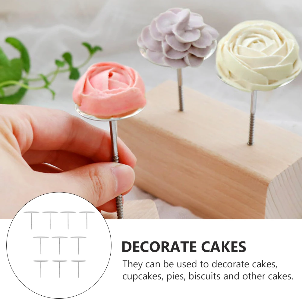 10pcs Cake Flower Nails Baking Decoration Tools Reusable Dessert Decorative Molds Cupcake Decorating Supplies Piping for DIY 
10pcs Cake Flower Nails Baking Decoration Tools Reusable Dessert Decorative Molds Cupcake Decorating Supplies Piping for DIY