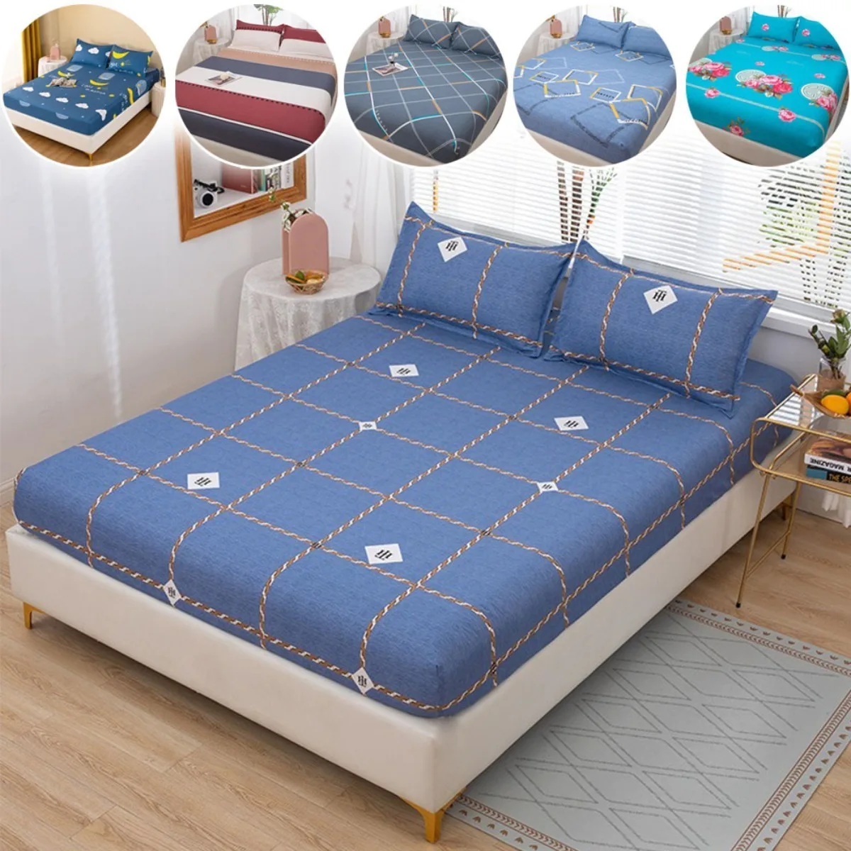 Soft Home Fitted Sheet with Elastic Bands Non Slip Adjustable Fitted Sheet for Single Double King Queen Bed Includes Pillowcase
Soft Home Fitted Sheet with Elastic Bands Non Slip Adjustable Fitted Sheet for Single Double King Queen Bed Includes Pillowcase