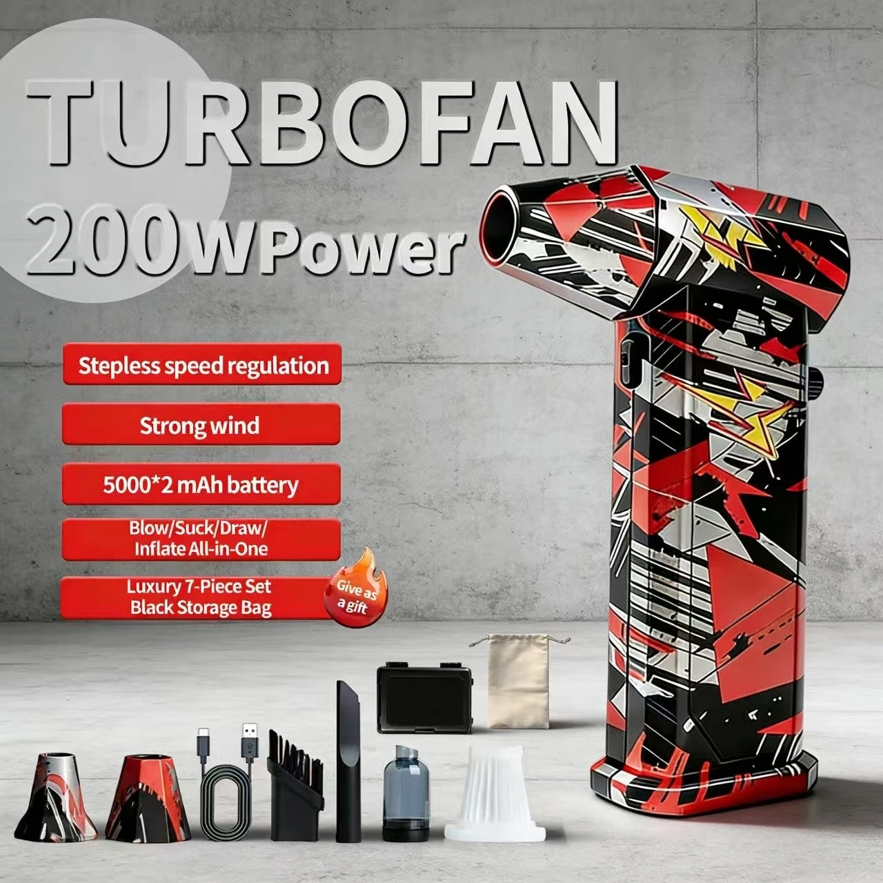 X9 Turbo Jet Air Duster, высокоскоростной вентилятор с частотой 650000 об/мин, беспроводной очиститель и пылесос со сжатым воздухом
X9 Turbo Jet Air Duster, высокоскоростной вентилятор с частотой 650000 об/мин, беспроводной очиститель и пылесос со сжатым воздухом