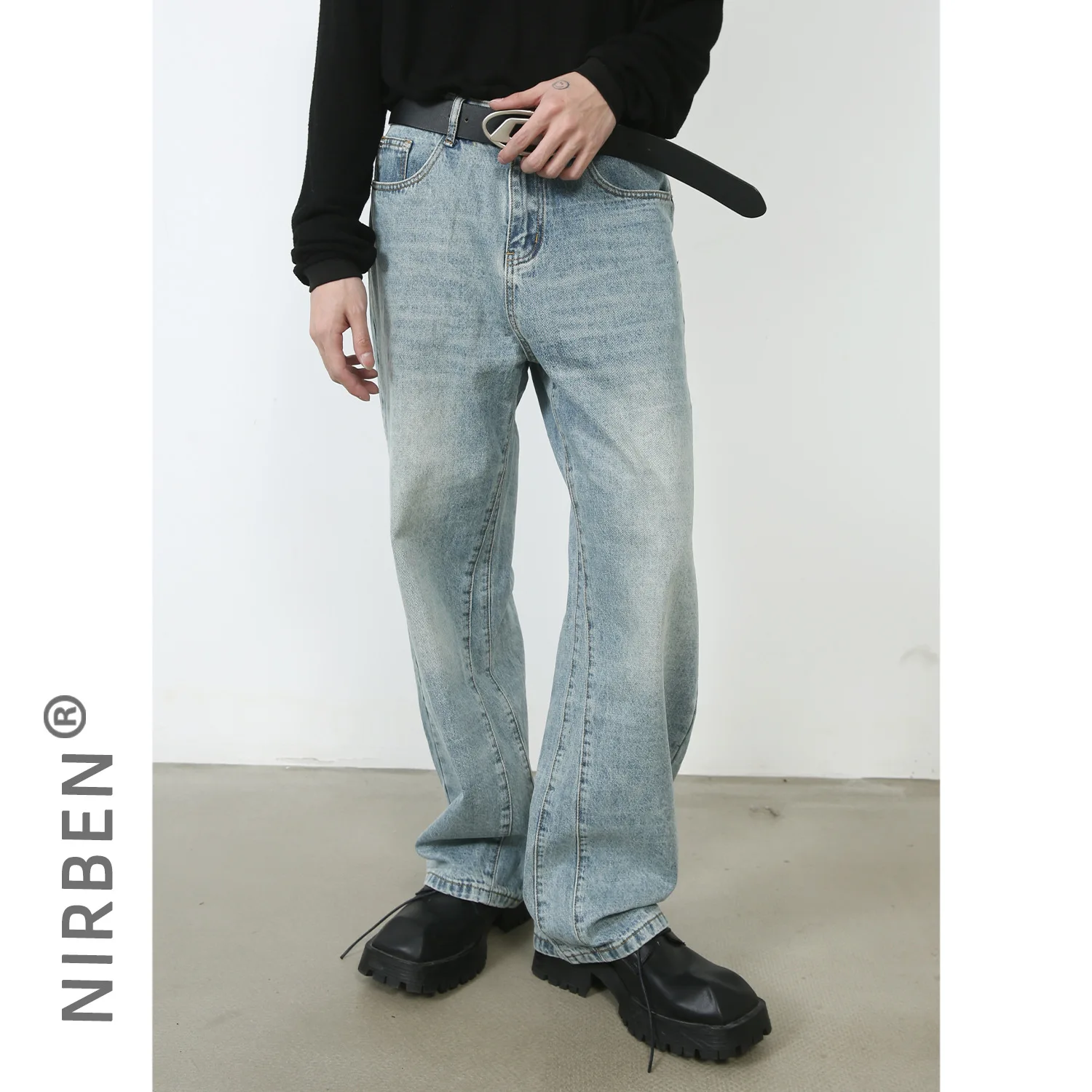 American High Street Design Straight Leg Long Jeans, Men's Four Seasons Hip Hop Ruffian and Handsome Casual Wide Leg Pants Jeans
American High Street Design Straight Leg Long Jeans, Men's Four Seasons Hip Hop Ruffian and Handsome Casual Wide Leg Pants Jeans