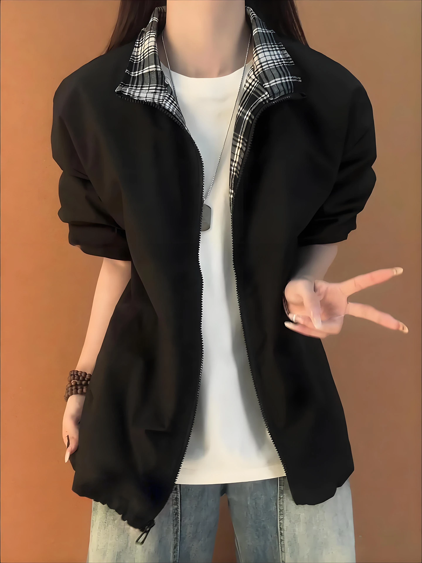 Unisex Plaid Patchwork Flight Jacket Spring Autumn American College Style Couple Outerwear Stand Collar Baseball Uniform
Unisex Plaid Patchwork Flight Jacket Spring Autumn American College Style Couple Outerwear Stand Collar Baseball Uniform