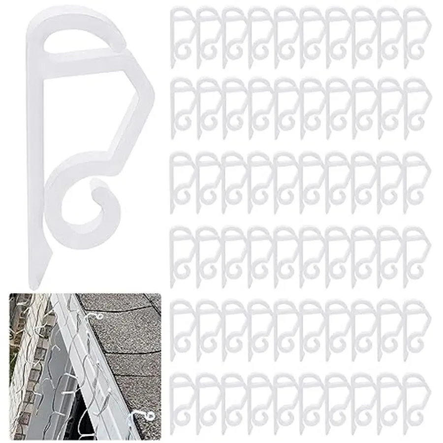 120PCS Christmas Light Clips Gutter Clips Hooks String Light Clip Mini Plastic Gutter Hanging Hooks Weatherproof Outdoor Lights
120PCS Christmas Light Clips Gutter Clips Hooks String Light Clip Mini Plastic Gutter Hanging Hooks Weatherproof Outdoor Lights