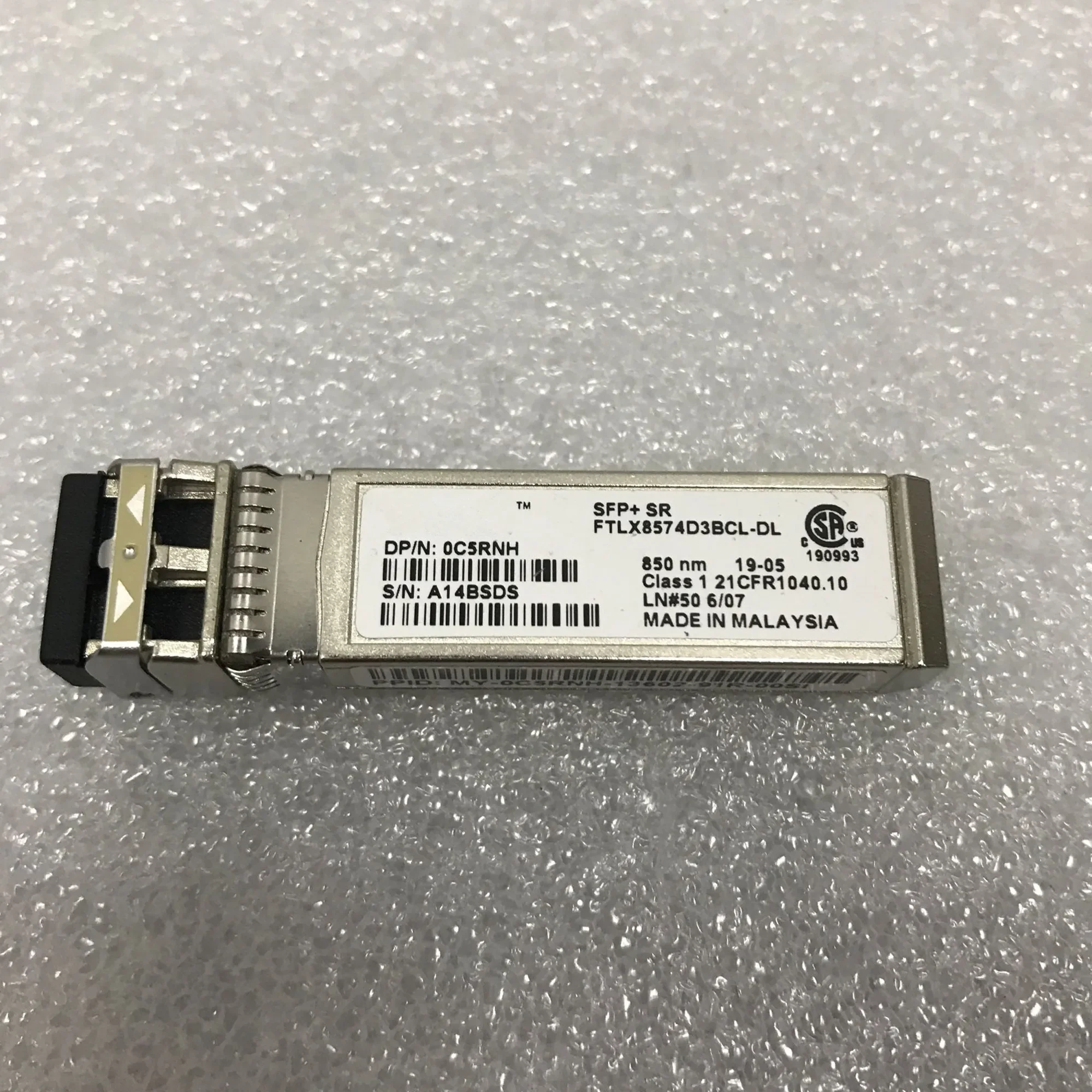 Transceiver Sfp 10GB/FTLX8574D3BCL-DL/SFP+ SR 0C5RNH 850NM Switch 10g Sfp/fiber Module Sfp 10g Sr Fiber Adapter
Transceiver Sfp 10GB/FTLX8574D3BCL-DL/SFP+ SR 0C5RNH 850NM Switch 10g Sfp/fiber Module Sfp 10g Sr Fiber Adapter