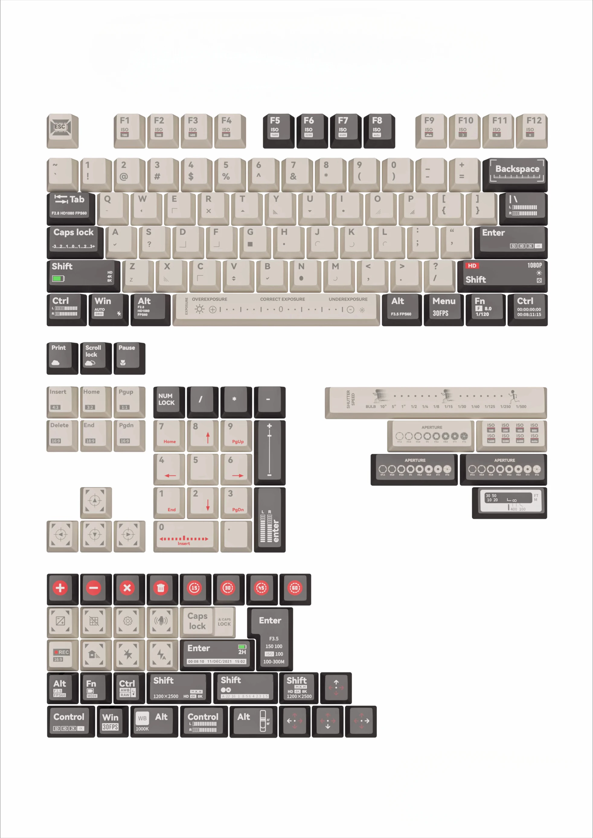 Camera parameters Theme keycaps Original PBT sublimation mechanical keyboard special cross satellite shaft men and women
Camera parameters Theme keycaps Original PBT sublimation mechanical keyboard special cross satellite shaft men and women