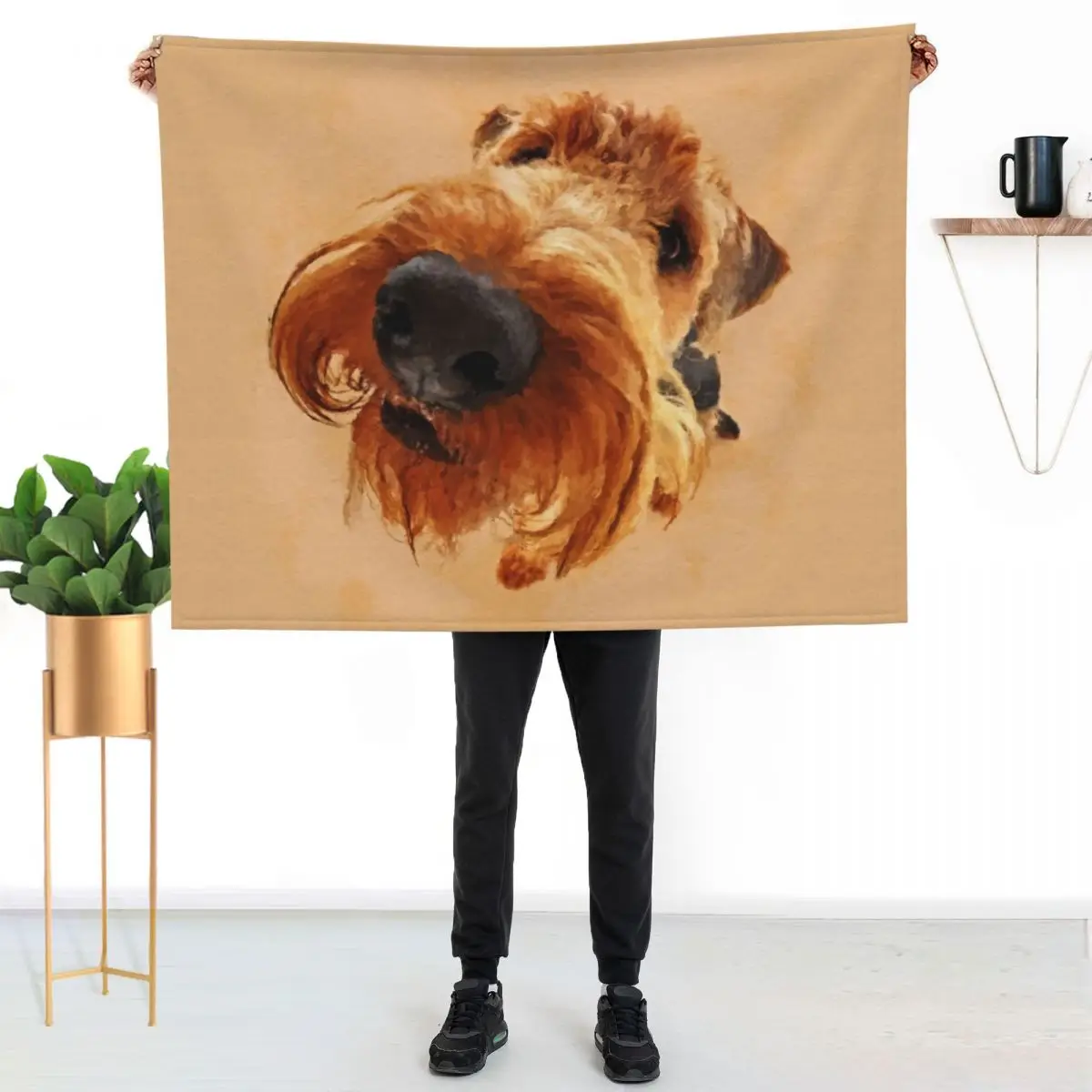 Funny Airedale Terrier Digital Art Throw Blanket Portable Lightweight Blanket for Travel Camping
Funny Airedale Terrier Digital Art Throw Blanket Portable Lightweight Blanket for Travel Camping