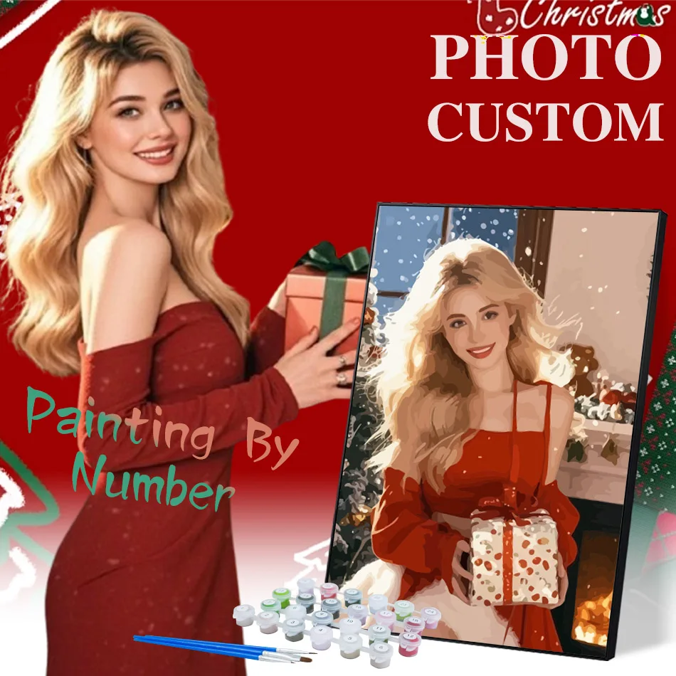 CHENISTORY Painting By Numbers Photo Customed DIY Acrylic Paint Picture Canvas Portrait Family Children Photo Christmas gifts
CHENISTORY Painting By Numbers Photo Customed DIY Acrylic Paint Picture Canvas Portrait Family Children Photo Christmas gifts