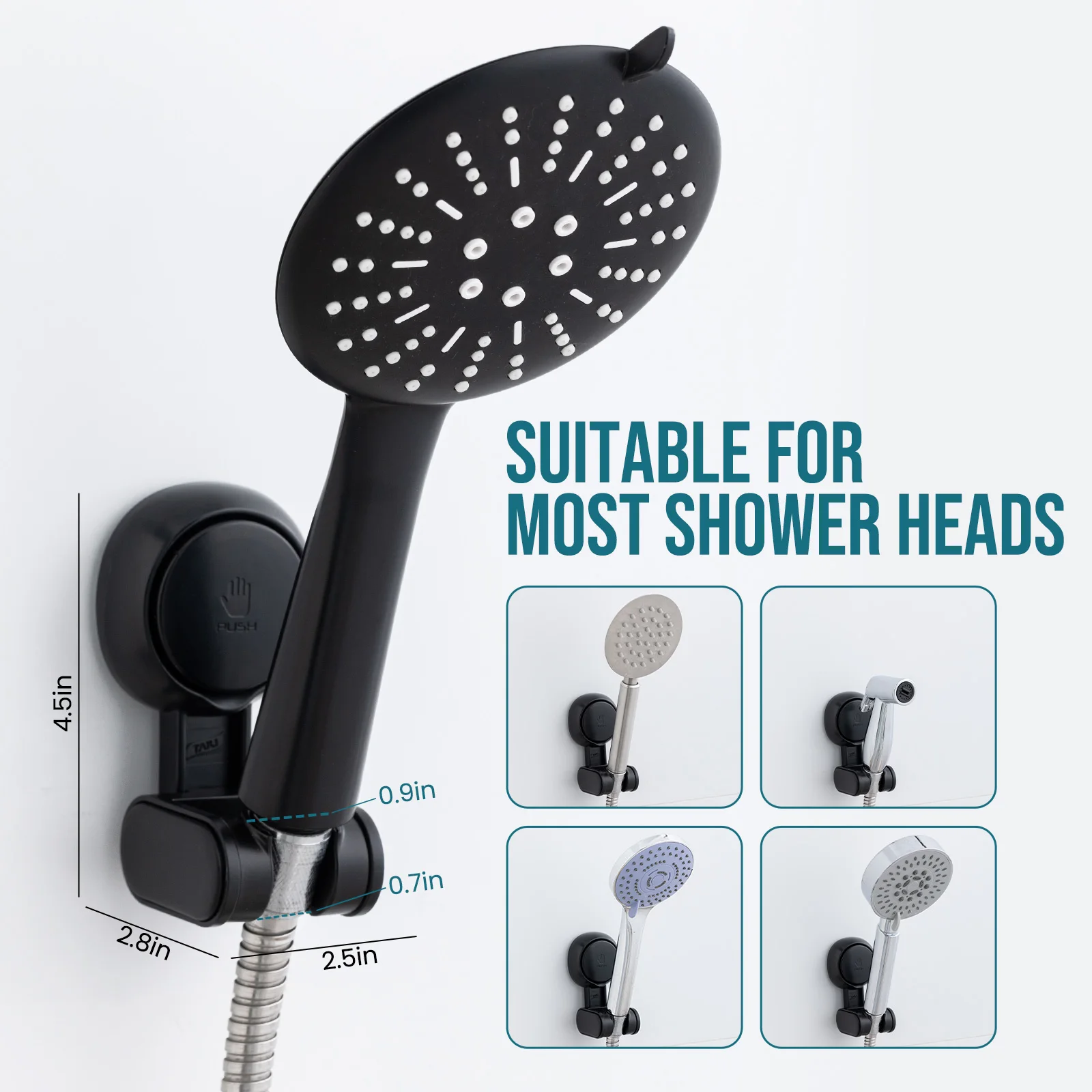 TAILI Wall Mounted Bracket Suction Shower Head Rack Adjustable Plating Shower Rail Head Holder Bathroom Shower Mounting Brackets
TAILI Wall Mounted Bracket Suction Shower Head Rack Adjustable Plating Shower Rail Head Holder Bathroom Shower Mounting Brackets