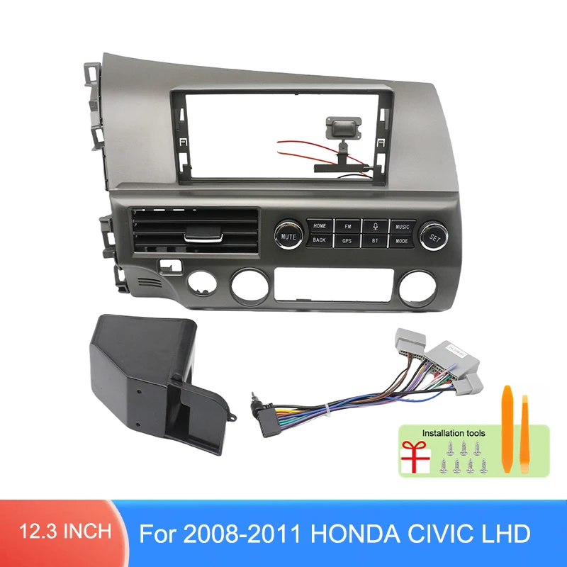 For Honda Civic 2008-2011 12.3 Inch Radio Fascia Dash Panel Frame Wiring Harness Multimedia Install Adapter
For Honda Civic 2008-2011 12.3 Inch Radio Fascia Dash Panel Frame Wiring Harness Multimedia Install Adapter