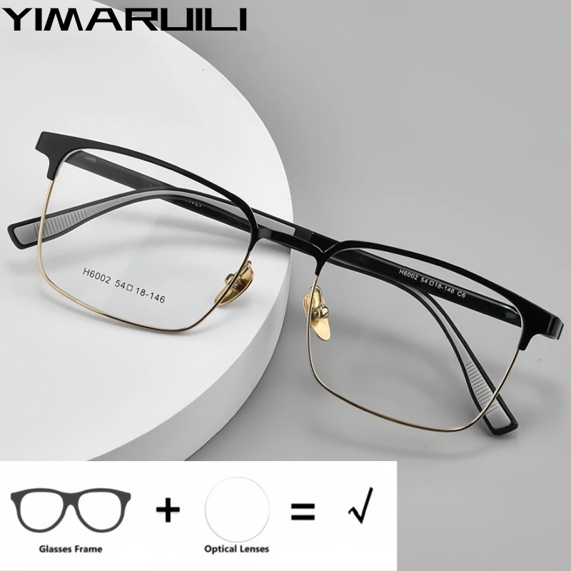 YIMARUILI Fashion Men's Optical Prescription Glasses Square Blue Light Blocking Anti-UV Myopia Hyperopia Progressive Eyeglasses
YIMARUILI Fashion Men's Optical Prescription Glasses Square Blue Light Blocking Anti-UV Myopia Hyperopia Progressive Eyeglasses