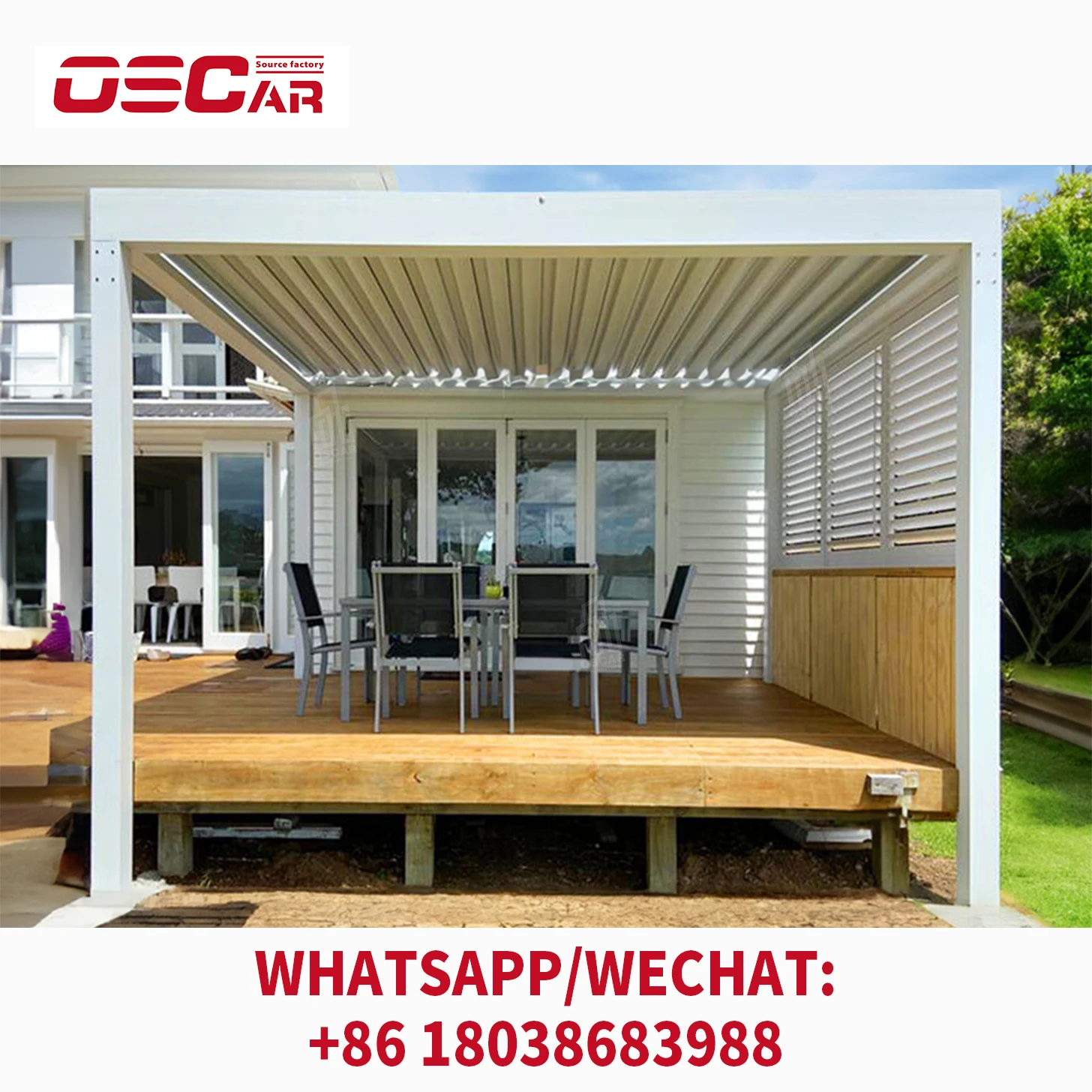 New Way Of Life Modern Aluminum Motorized Electric Sunshade Louvers Garden Outdoor Enjoy Free Time Pergola Outdoor Gazebo
New Way Of Life Modern Aluminum Motorized Electric Sunshade Louvers Garden Outdoor Enjoy Free Time Pergola Outdoor Gazebo