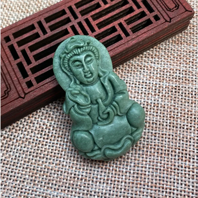 Guanyin Pendant Dark Green Light Green Guizhou Cui Pendant Men's and Women's Jade Pendant
Guanyin Pendant Dark Green Light Green Guizhou Cui Pendant Men's and Women's Jade Pendant