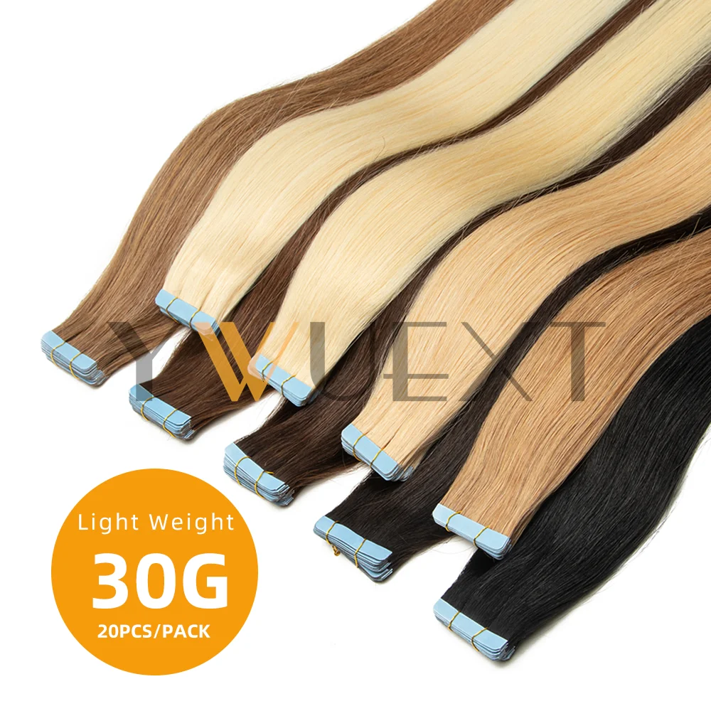 Lightweight Tape in Human Hair Extensions 12-24 inches Seamless PU Skin Weft Tape Hair Natural Straight 20pcs/pack 30G Tape Glue
Lightweight Tape in Human Hair Extensions 12-24 inches Seamless PU Skin Weft Tape Hair Natural Straight 20pcs/pack 30G Tape Glue