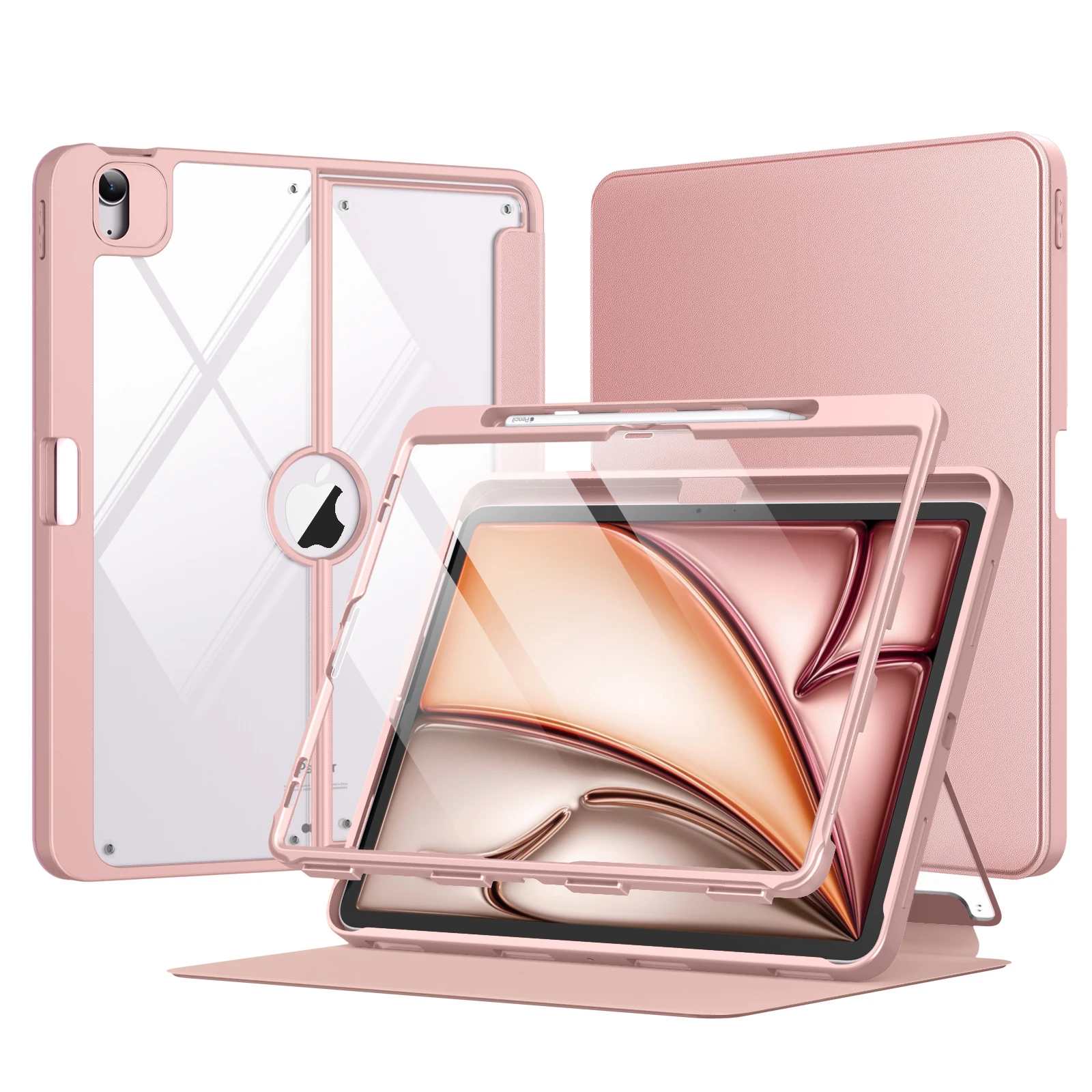 Magnetic Heavy‑Duty Case for iPad Air 13" M4/M3/M2 2024‑2026 With Pencil Holder Clear Back Multi‑Angle Stand Screen Protector
Magnetic Heavy‑Duty Case for iPad Air 13" M4/M3/M2 2024‑2026 With Pencil Holder Clear Back Multi‑Angle Stand Screen Protector