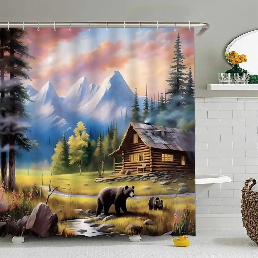 Деревенский лесной медведь, занавеска для душа, кабинка, осенний фермерский дом, дикие животные, страна, гора, осень, ложа из сосны, охотничий приключенческий
Деревенский лесной медведь, занавеска для душа, кабинка, осенний фермерский дом, дикие животные, страна, гора, осень, ложа из сосны, охотничий приключенческий