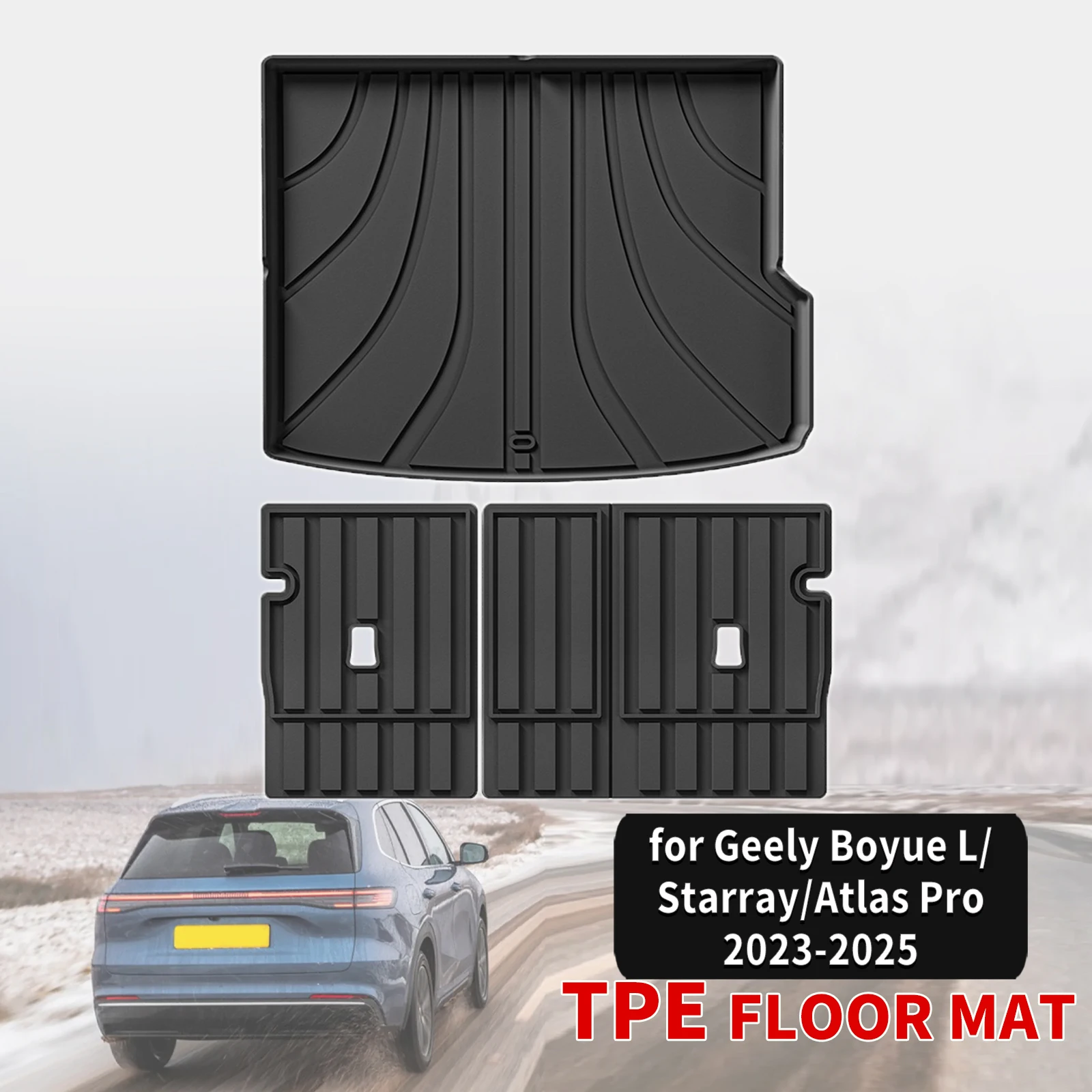 for Geely Boyue L Starray Atlas Pro GAS Fuel 2023 2024 2025 LHD Odorless Non-Toxic Custom Fit Luxury Eco TPE Car Trunk Mats
for Geely Boyue L Starray Atlas Pro GAS Fuel 2023 2024 2025 LHD Odorless Non-Toxic Custom Fit Luxury Eco TPE Car Trunk Mats