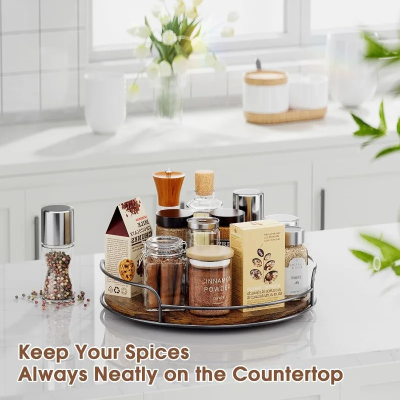 2 упаковки органайзера Lazy Susan для столешницы, деревянный проигрыватель Lazy Susan 10 + 9 дюймов для шкафа, кладовой
2 упаковки органайзера Lazy Susan для столешницы, деревянный проигрыватель Lazy Susan 10 + 9 дюймов для шкафа, кладовой