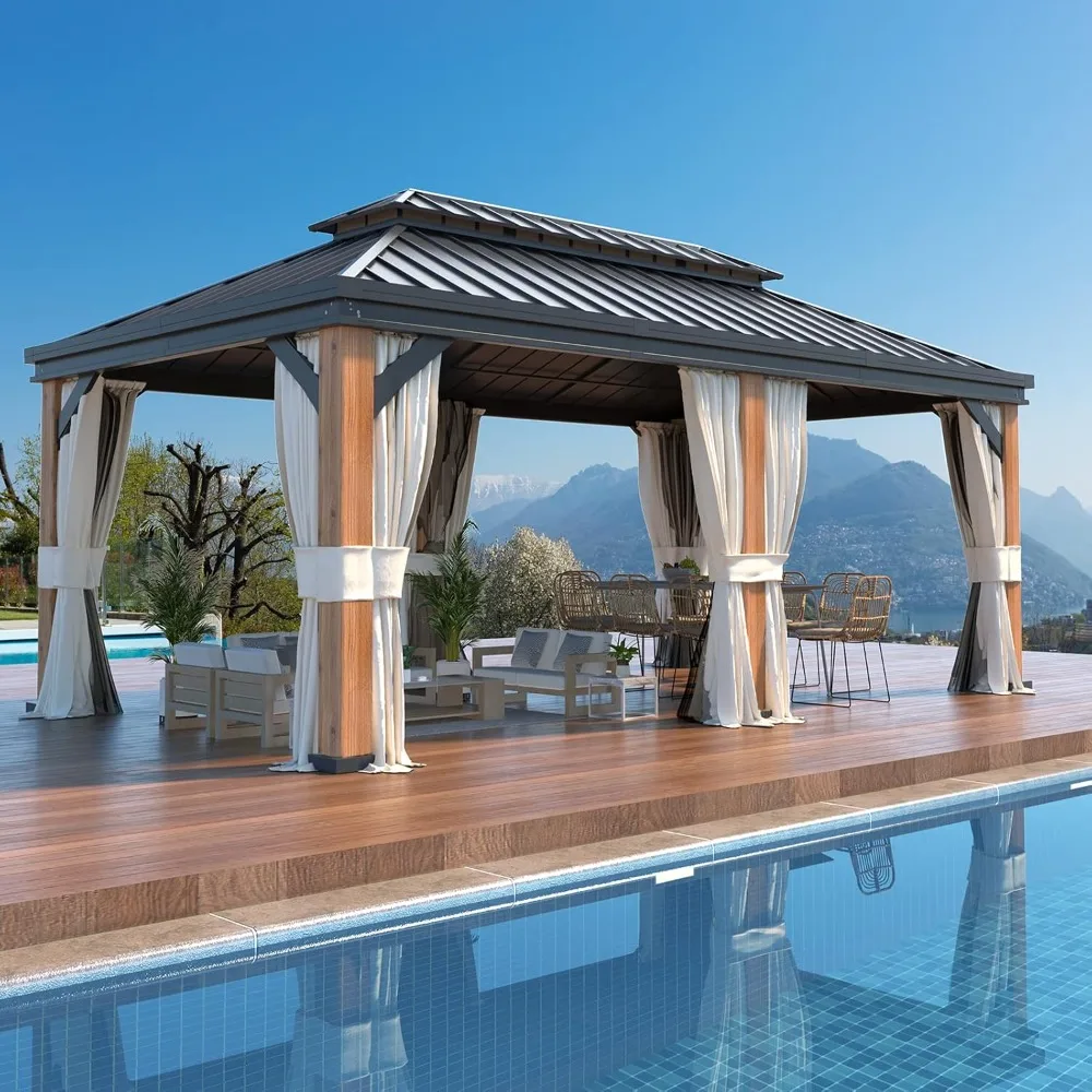 12'x20' Ultra-Thick Columns and Beams Hardtop Gazebo,Vertical Stripe Galvanized Steel Double Roof, Outdoor Patio Gazebo Pergolas
12'x20' Ultra-Thick Columns and Beams Hardtop Gazebo,Vertical Stripe Galvanized Steel Double Roof, Outdoor Patio Gazebo Pergolas